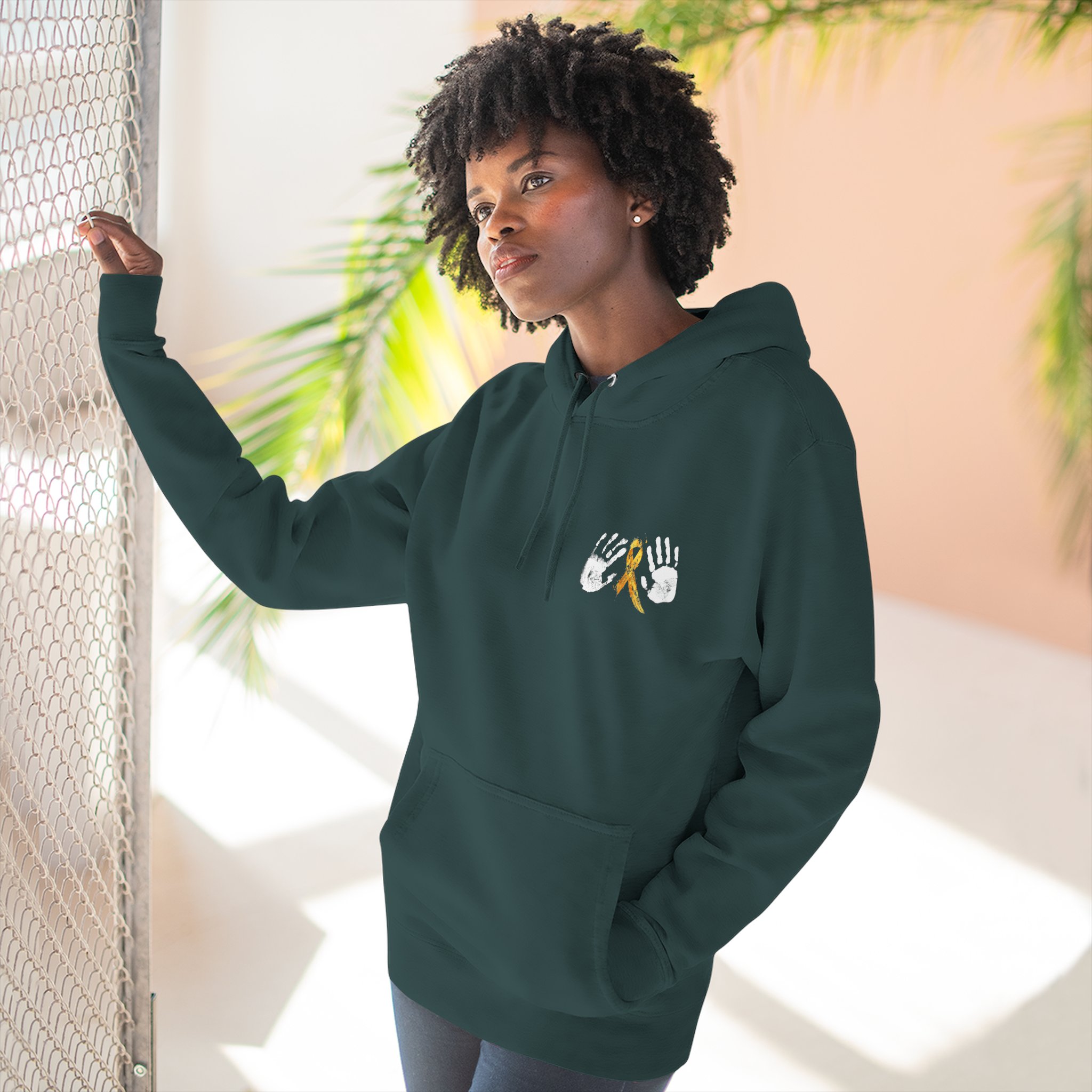 Hope Ribbon Hoodie — Awareness Ribbon Fleece Pullover - Image 30