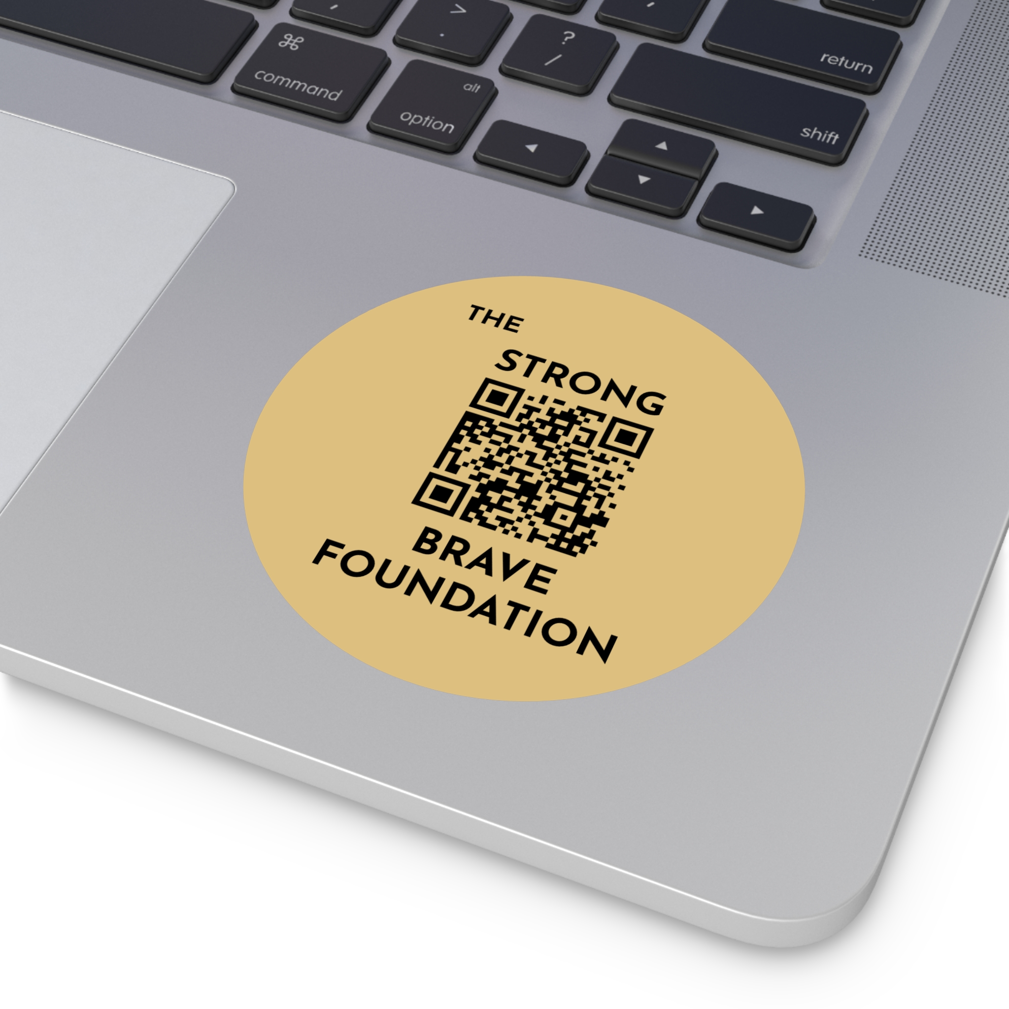 Strong & Brave Foundation-W/ QR Vinyl Stickers With QR - Empowering Support for Cancer Awareness - Image 4