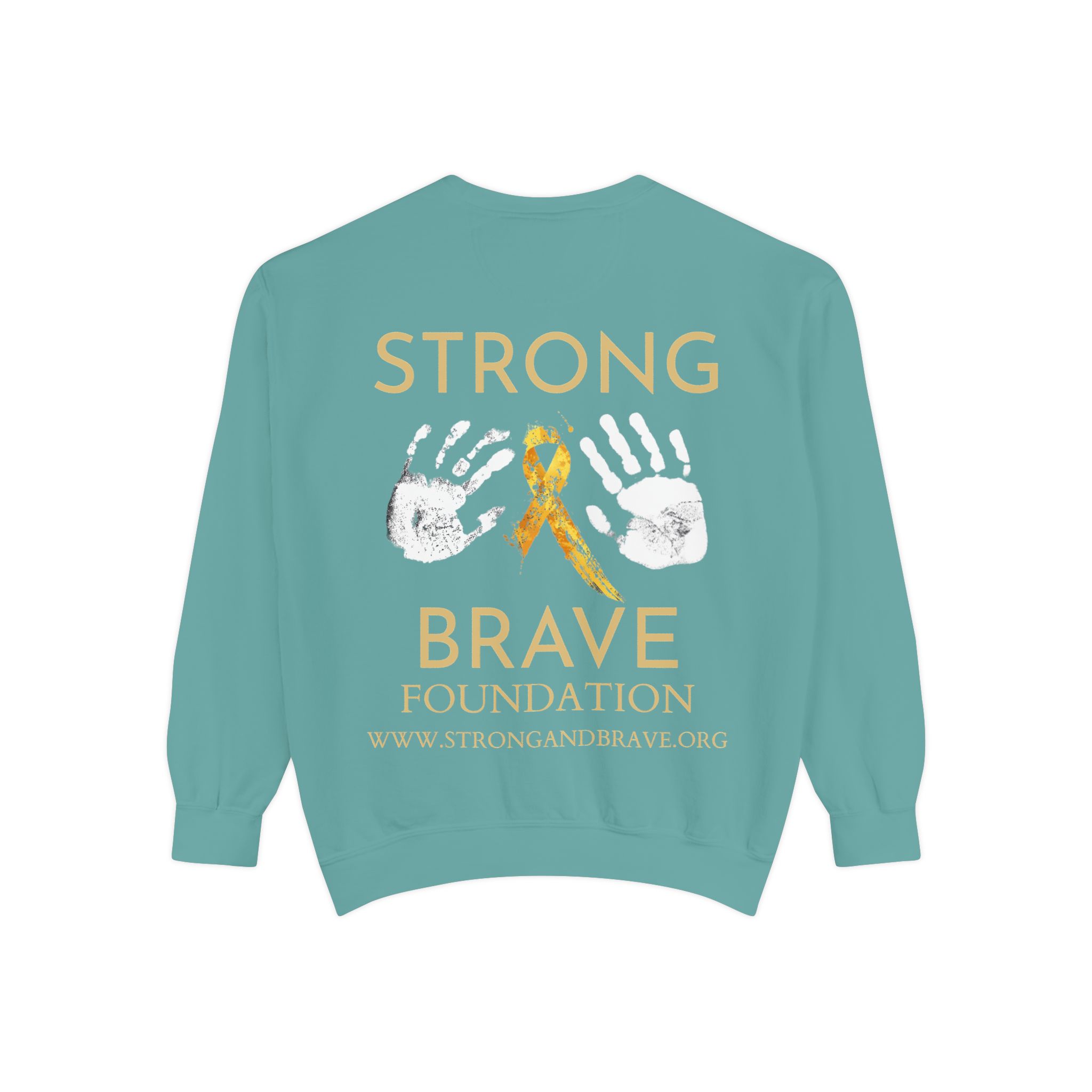 Strong & Brave Foundation Sweatshirt — Gold Ribbon Awareness Crewneck - Image 26
