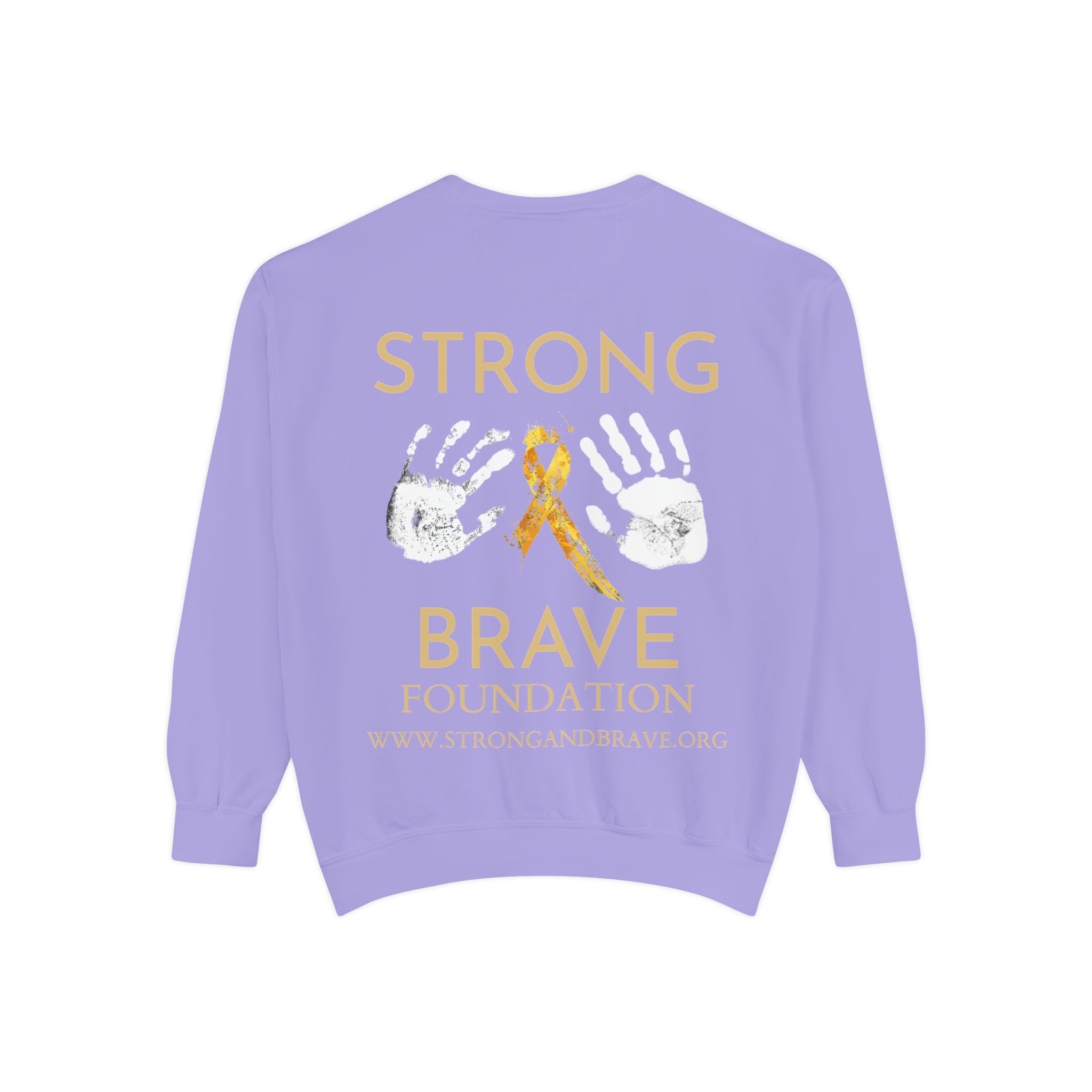 Strong & Brave Foundation Sweatshirt — Gold Ribbon Awareness Crewneck - Image 50