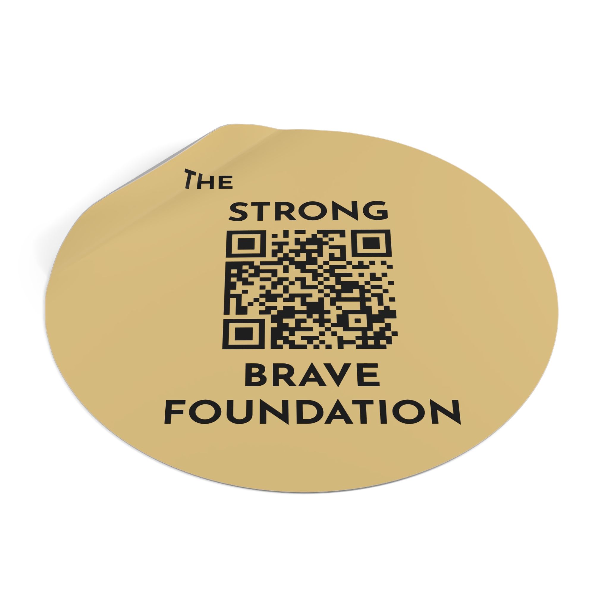 Strong & Brave Foundation-W/ QR Vinyl Stickers With QR - Empowering Support for Cancer Awareness - Image 2