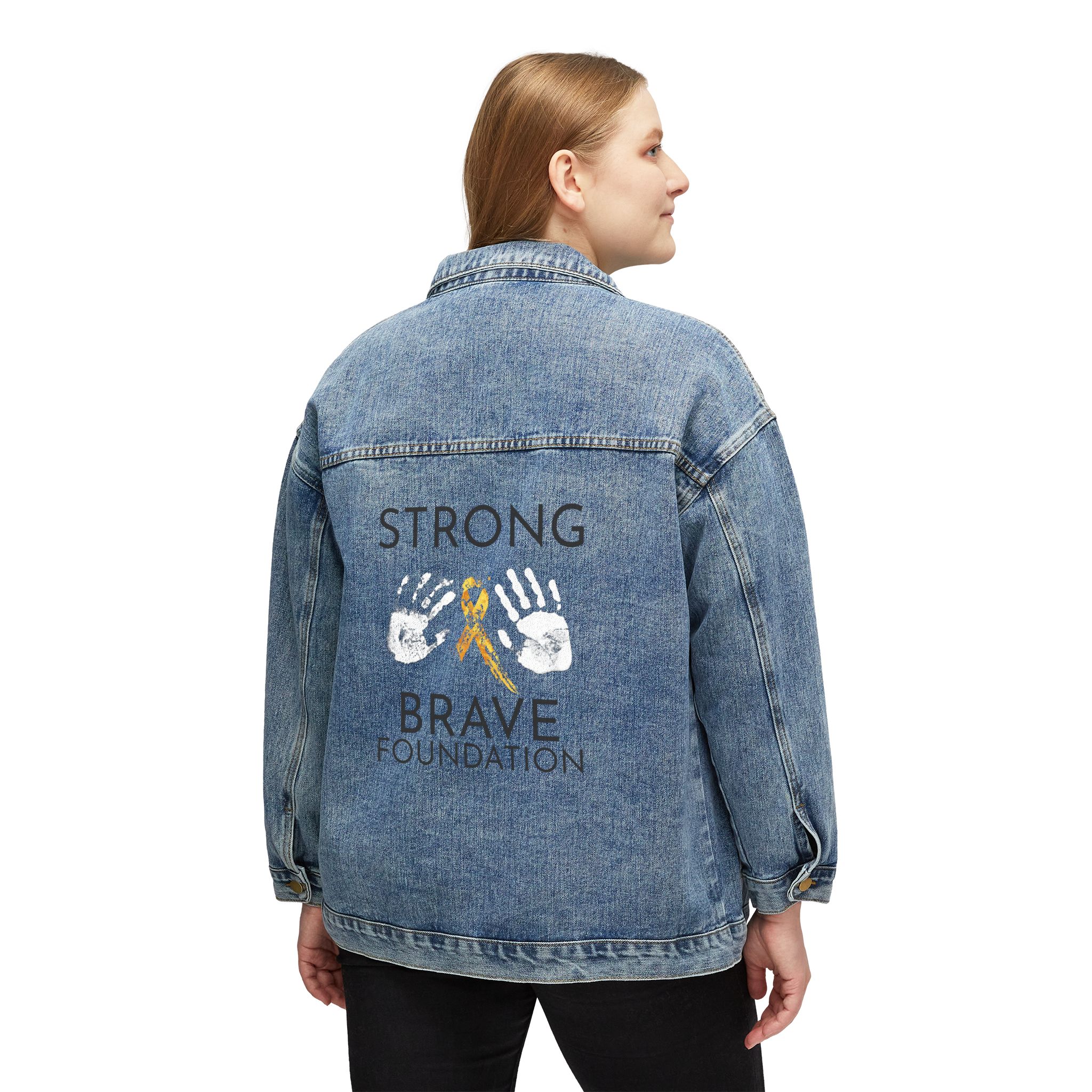 Denim Jacket Women's Supportive Family and Children Battling Cancer - Image 4
