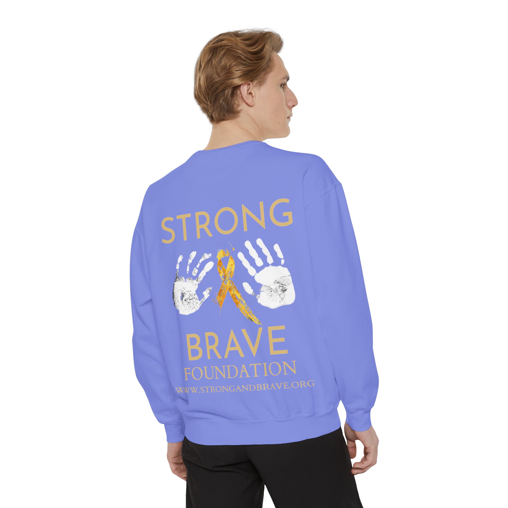 Strong & Brave Foundation Sweatshirt — Gold Ribbon Awareness Crewneck - Image 36