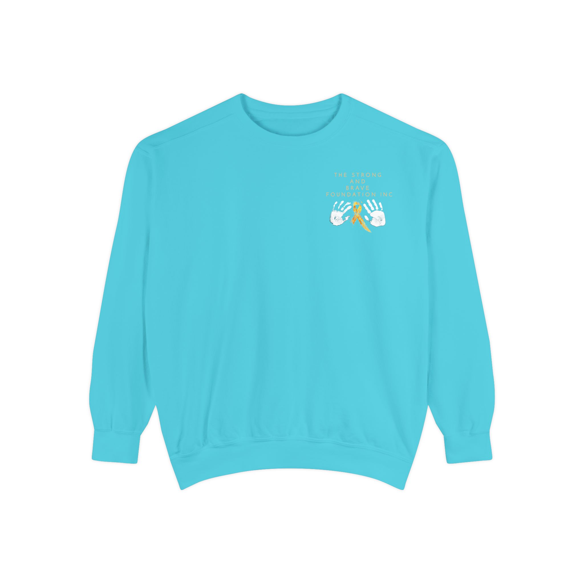 Strong & Brave Foundation Sweatshirt — Gold Ribbon Awareness Crewneck - Image 29
