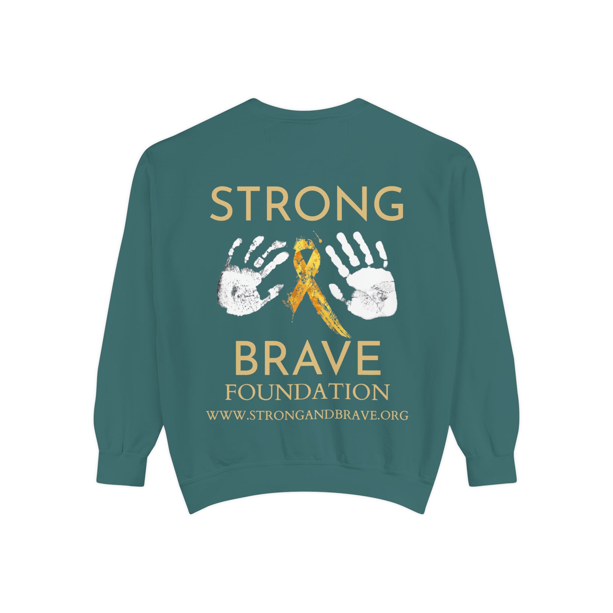 Strong & Brave Foundation Sweatshirt — Gold Ribbon Awareness Crewneck - Image 22