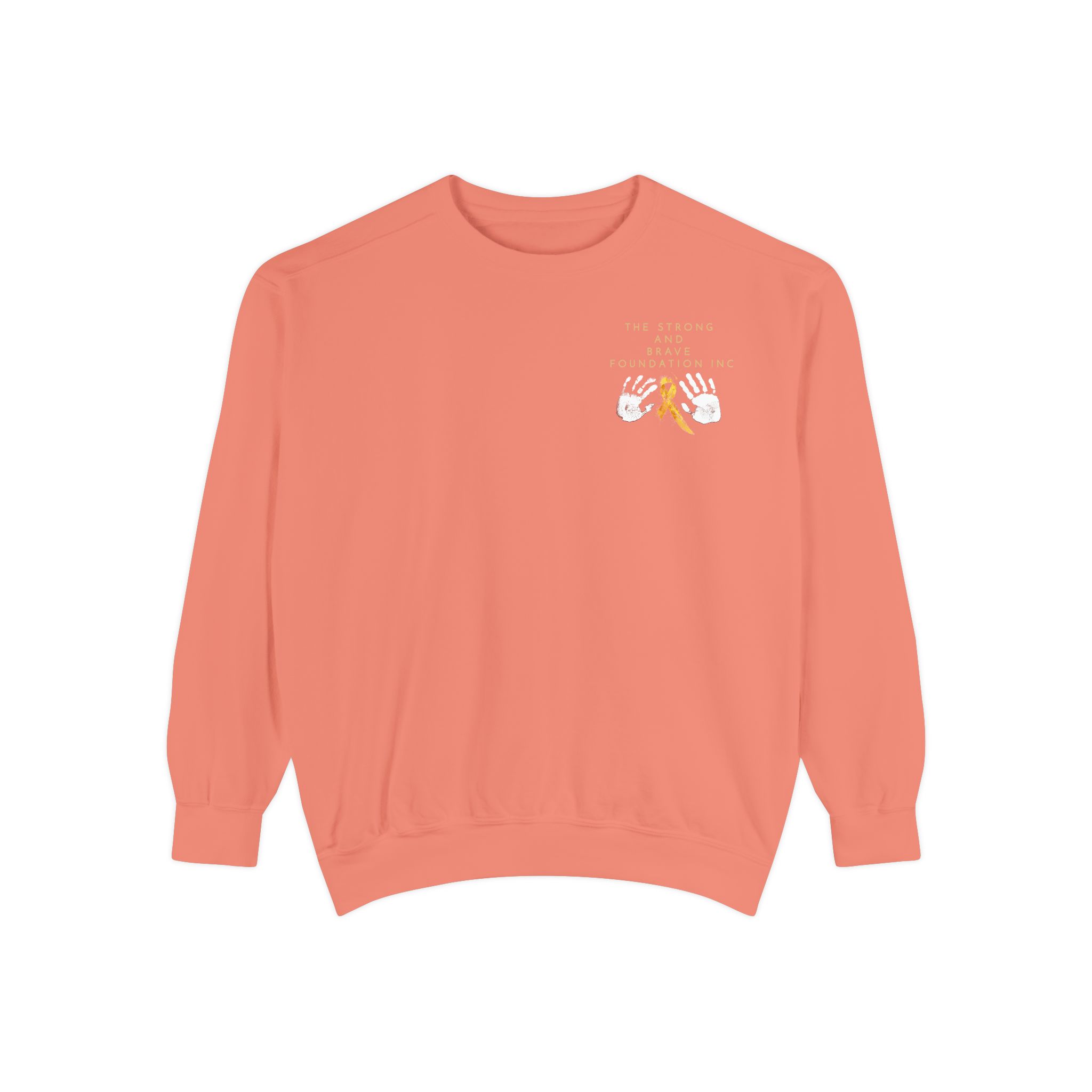 Strong & Brave Foundation Sweatshirt — Gold Ribbon Awareness Crewneck - Image 5
