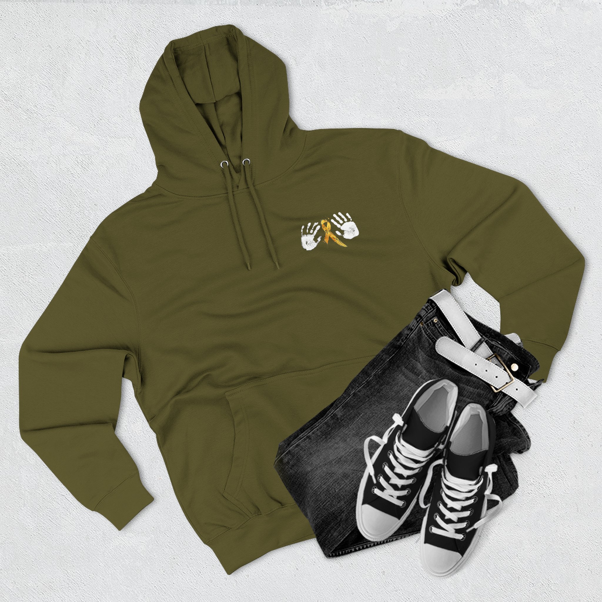 Hope Ribbon Hoodie — Awareness Ribbon Fleece Pullover - Image 33
