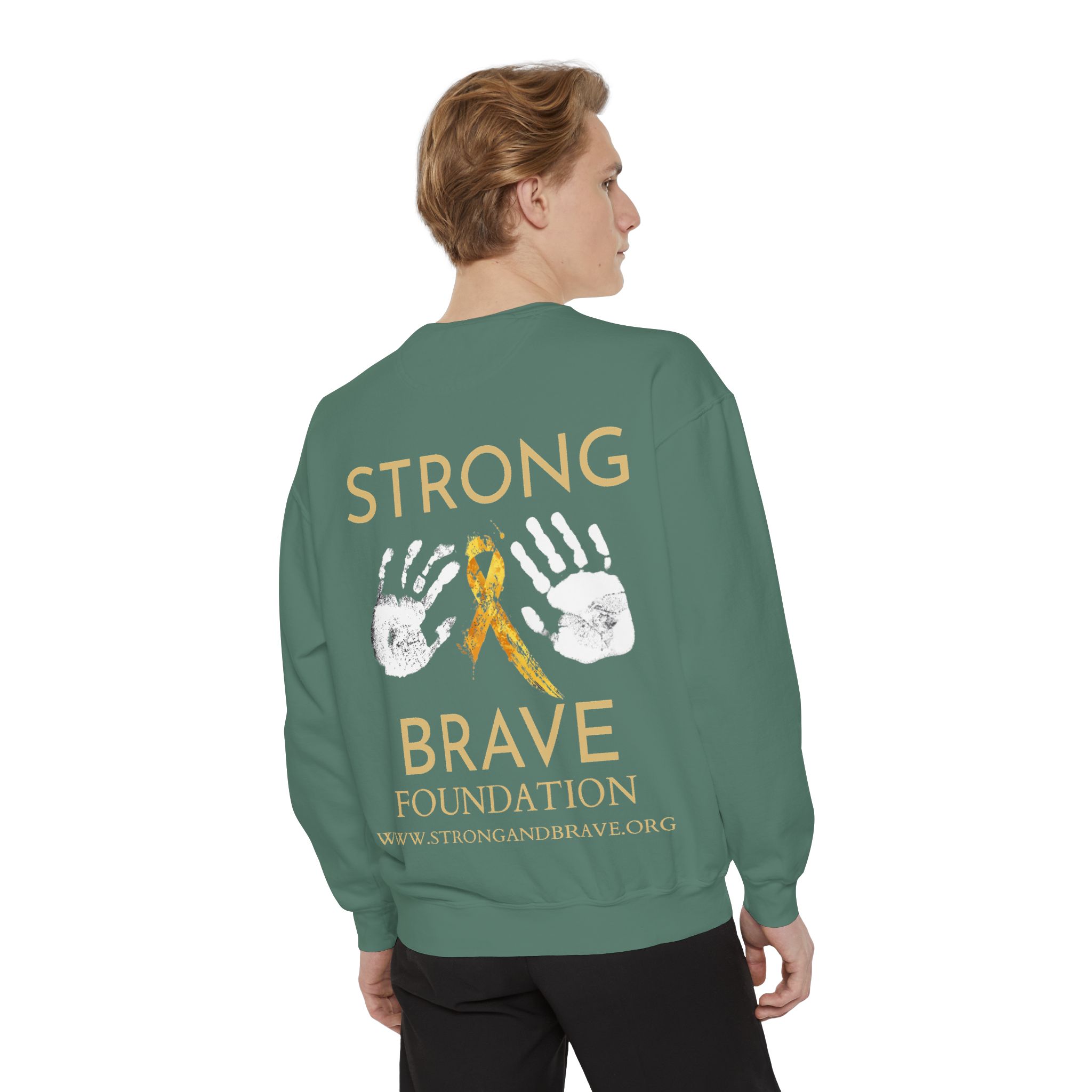 Strong & Brave Foundation Sweatshirt — Gold Ribbon Awareness Crewneck - Image 20