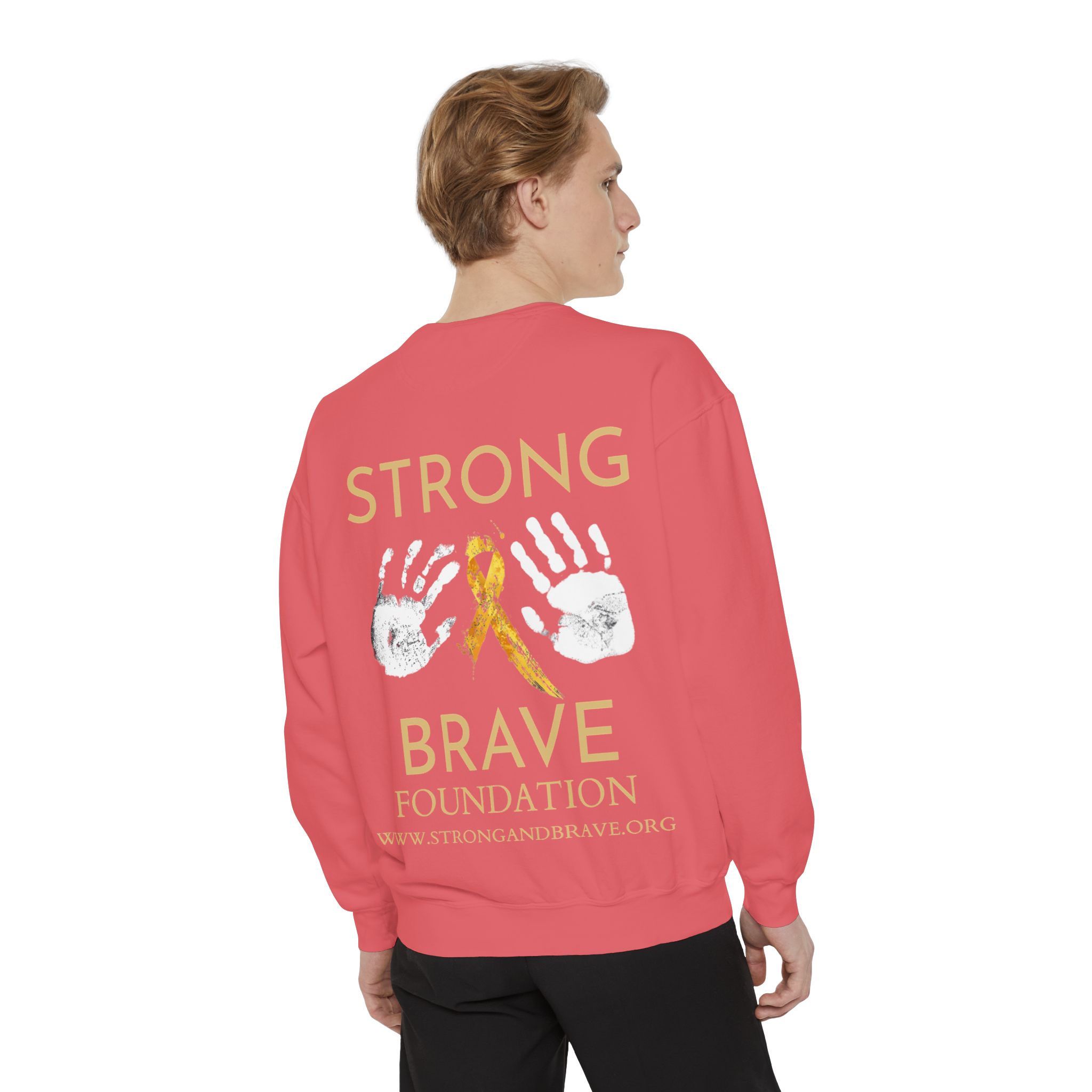 Strong & Brave Foundation Sweatshirt — Gold Ribbon Awareness Crewneck - Image 56