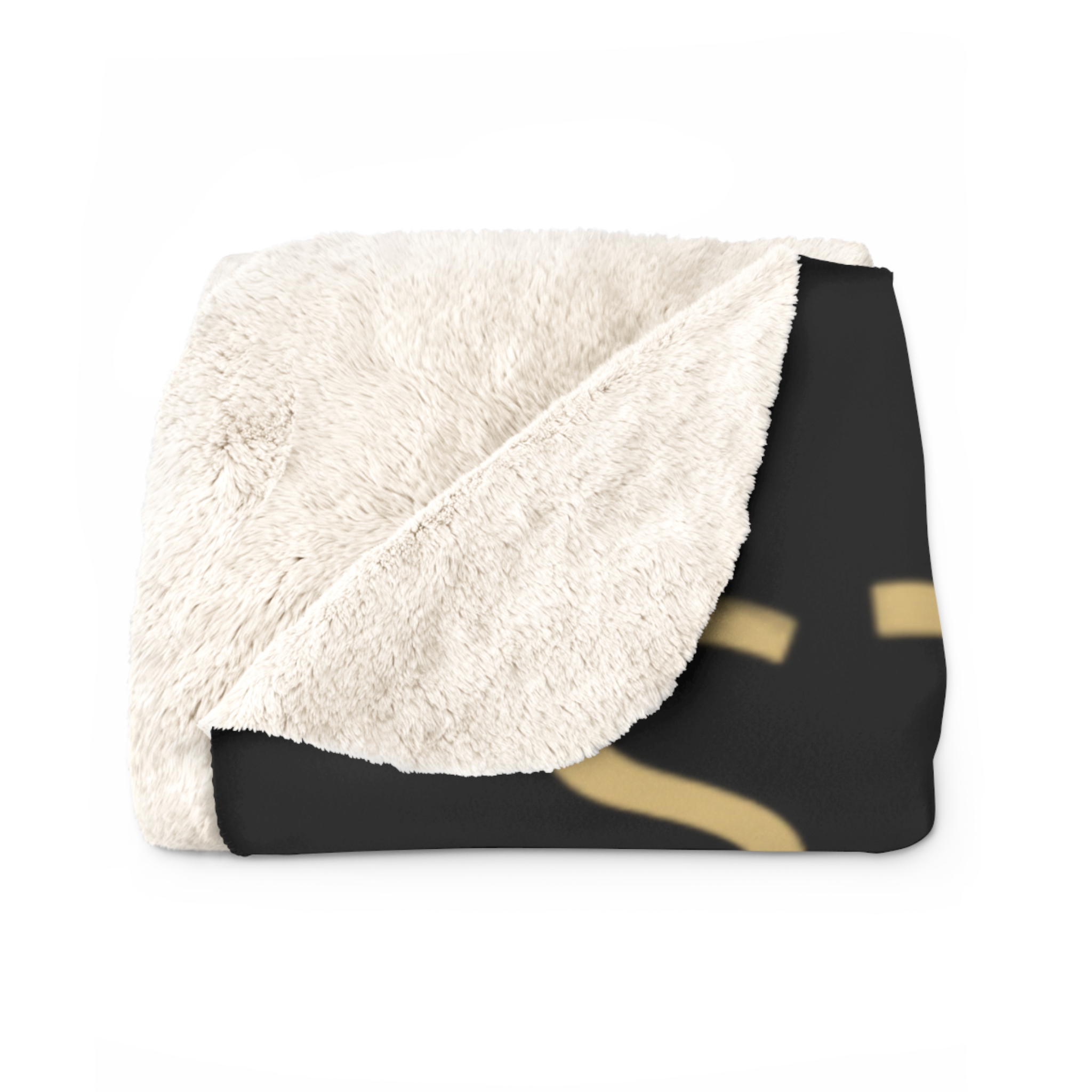 Strong & Brave Foundation Sherpa Blanket — Gold Ribbon Awareness Throw - Image 2