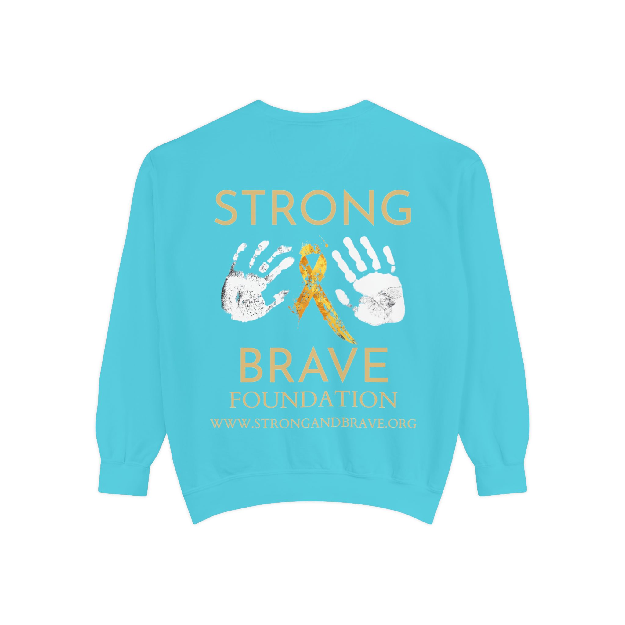 Strong & Brave Foundation Sweatshirt — Gold Ribbon Awareness Crewneck - Image 30