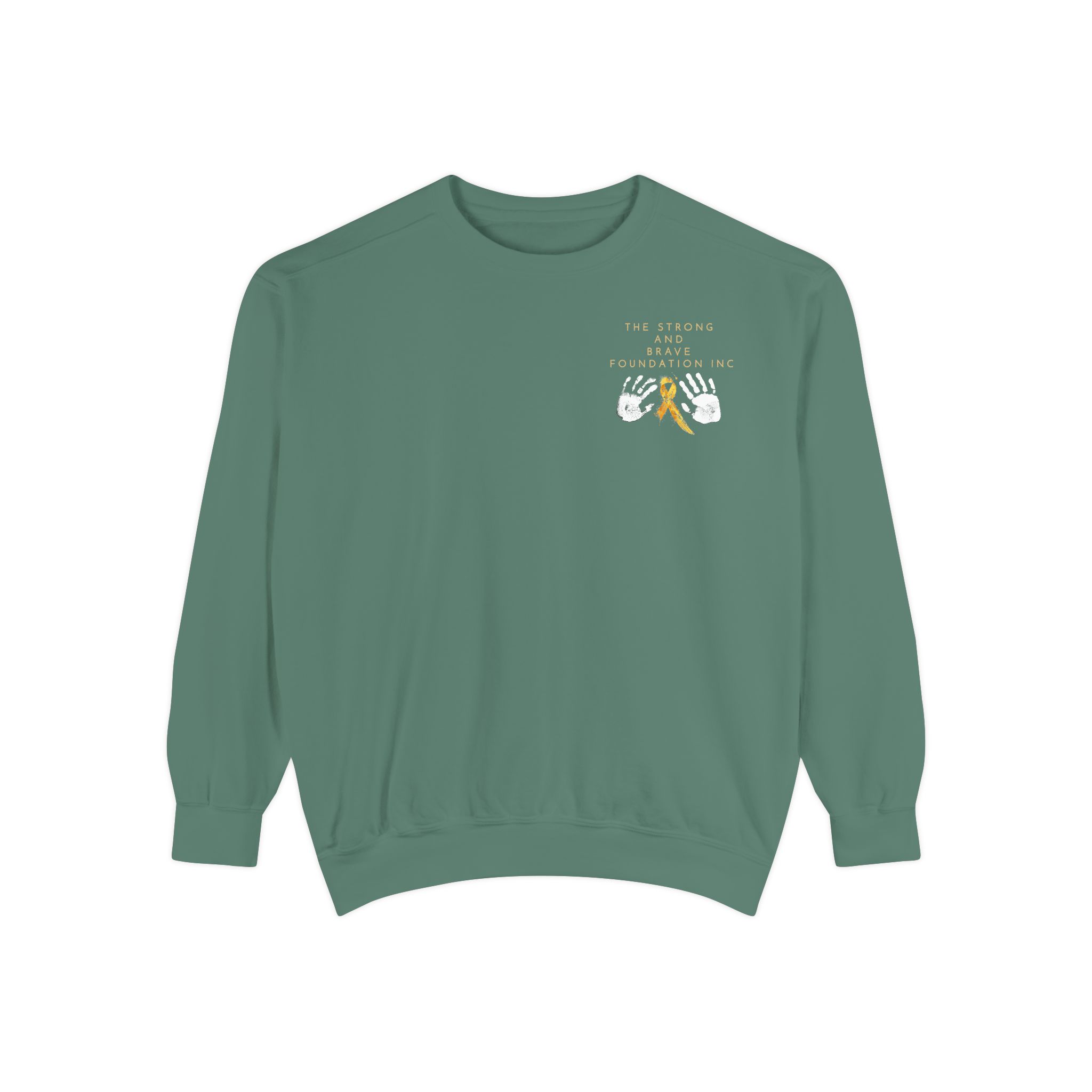Strong & Brave Foundation Sweatshirt — Gold Ribbon Awareness Crewneck - Image 17