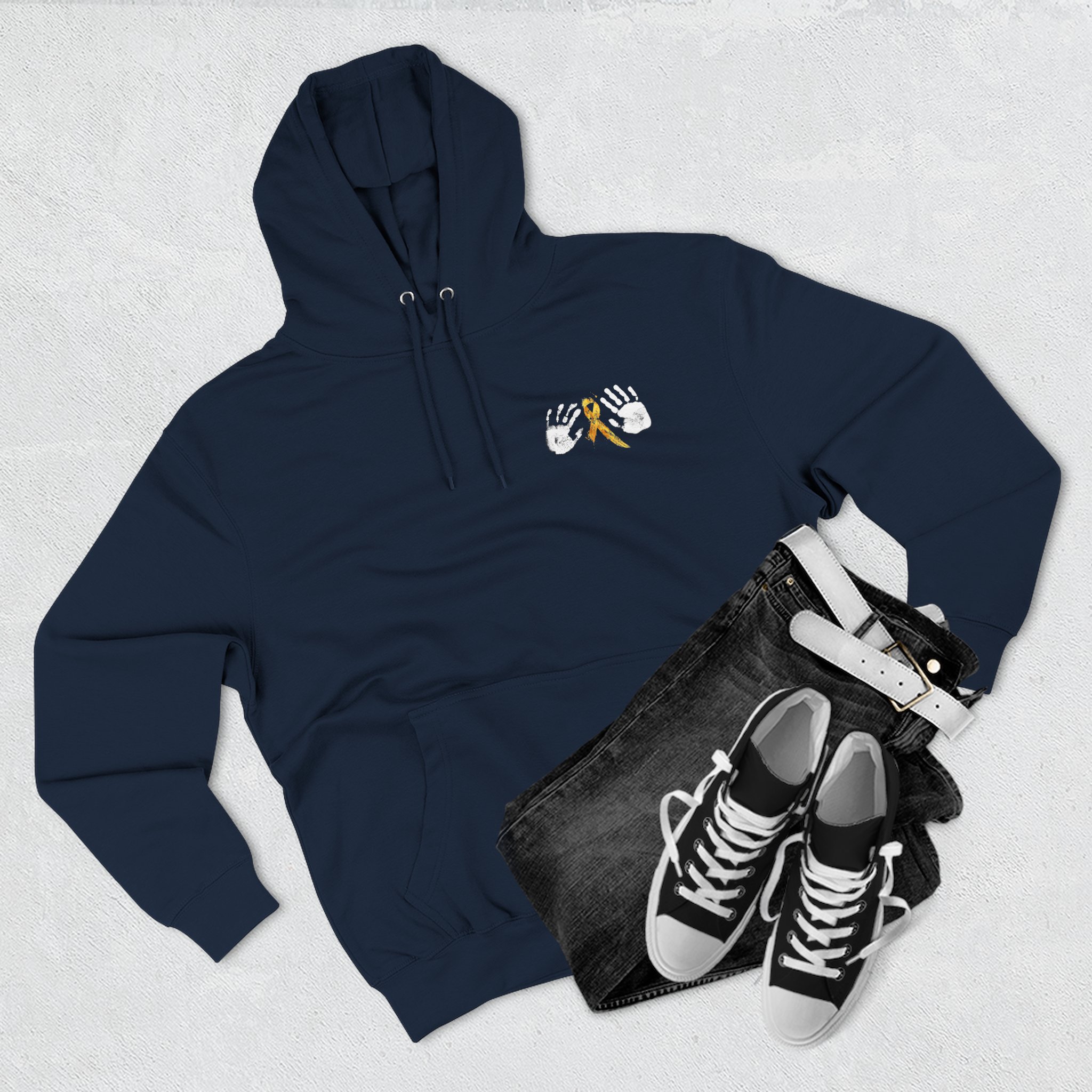 Hope Ribbon Hoodie — Awareness Ribbon Fleece Pullover - Image 3