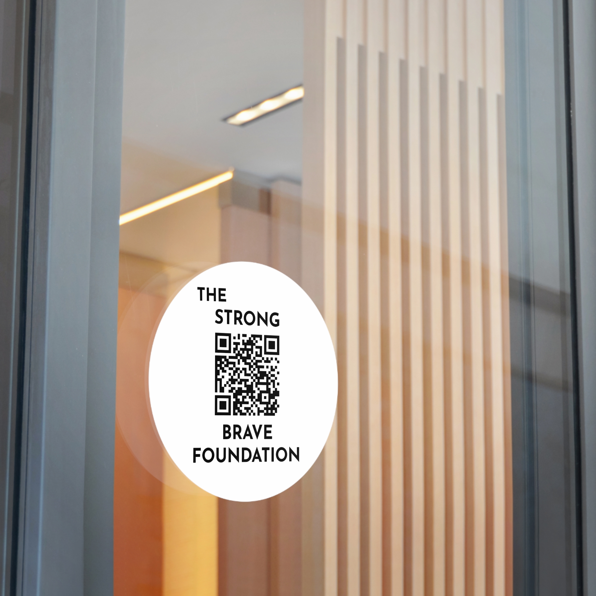 Strong & Brave Foundation-W/ QR Vinyl Stickers With QR - Empowering Support for Cancer Awareness - Image 19