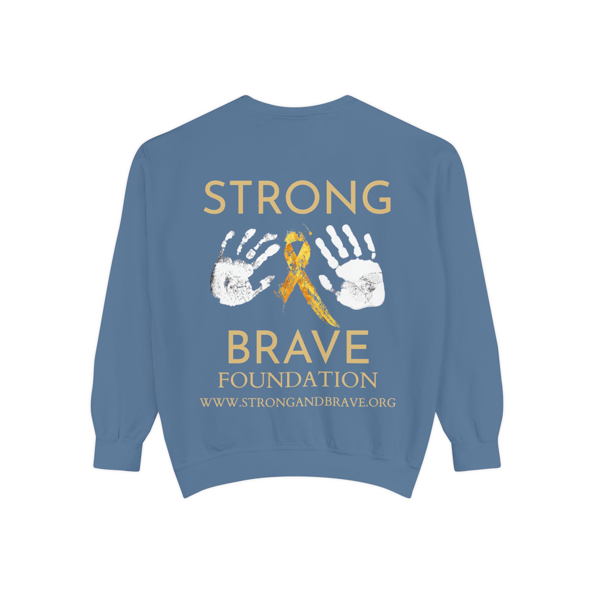 Strong & Brave Foundation Sweatshirt — Gold Ribbon Awareness Crewneck - Image 38