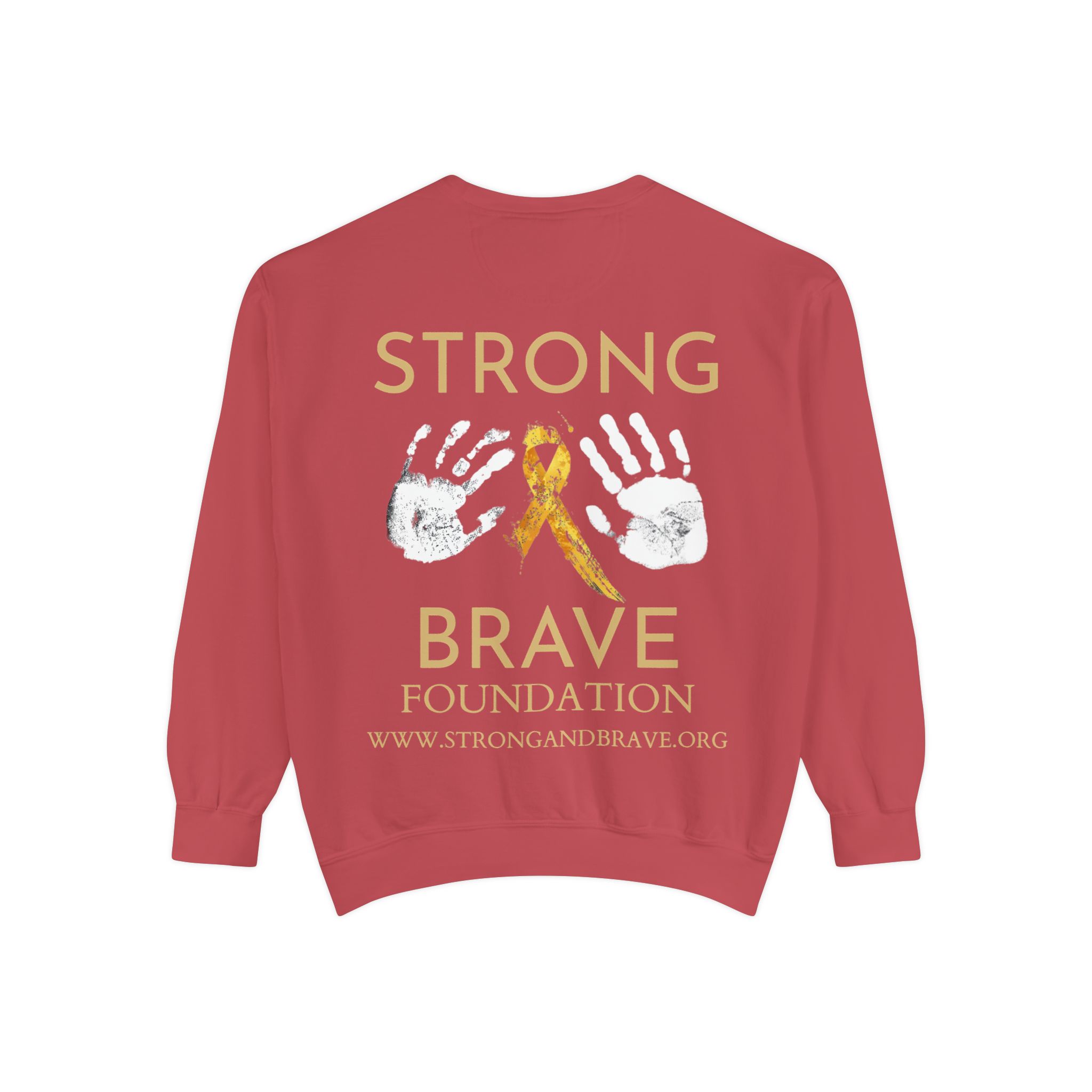 Strong & Brave Foundation Sweatshirt — Gold Ribbon Awareness Crewneck - Image 58