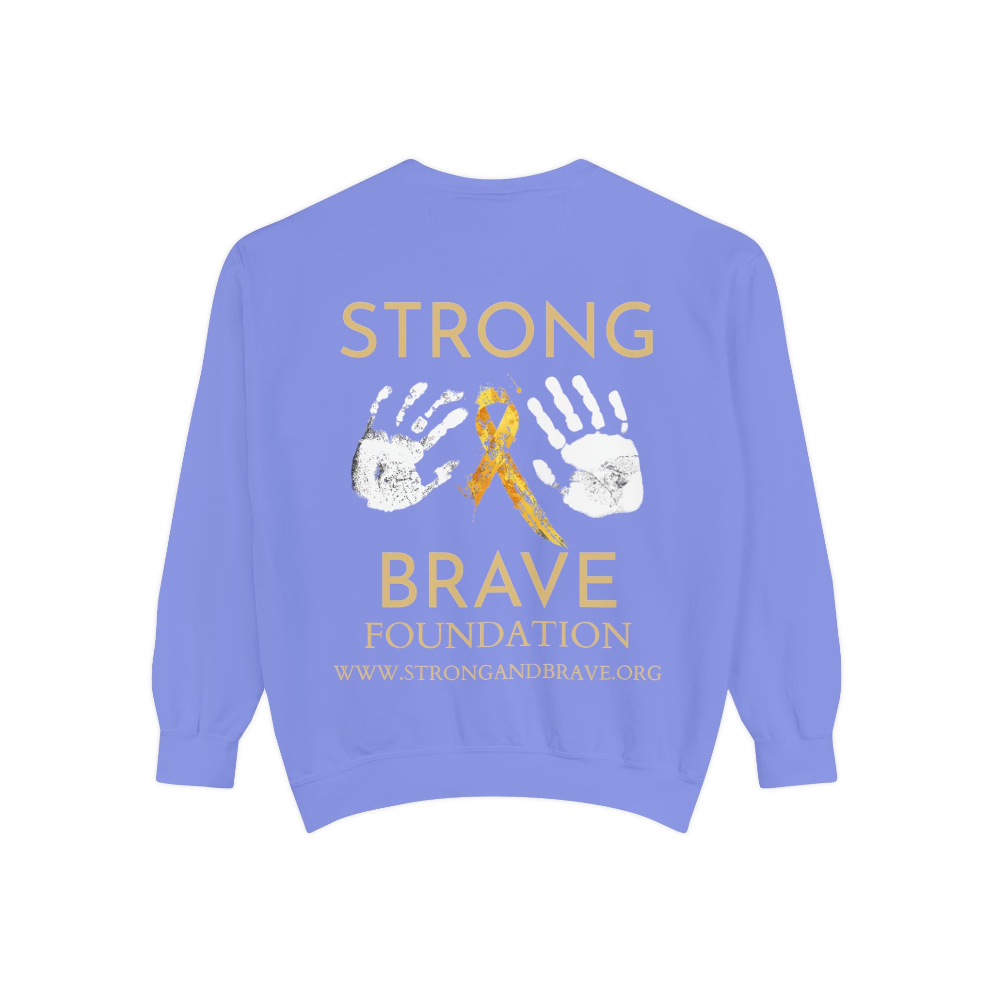 Strong & Brave Foundation Sweatshirt — Gold Ribbon Awareness Crewneck - Image 34