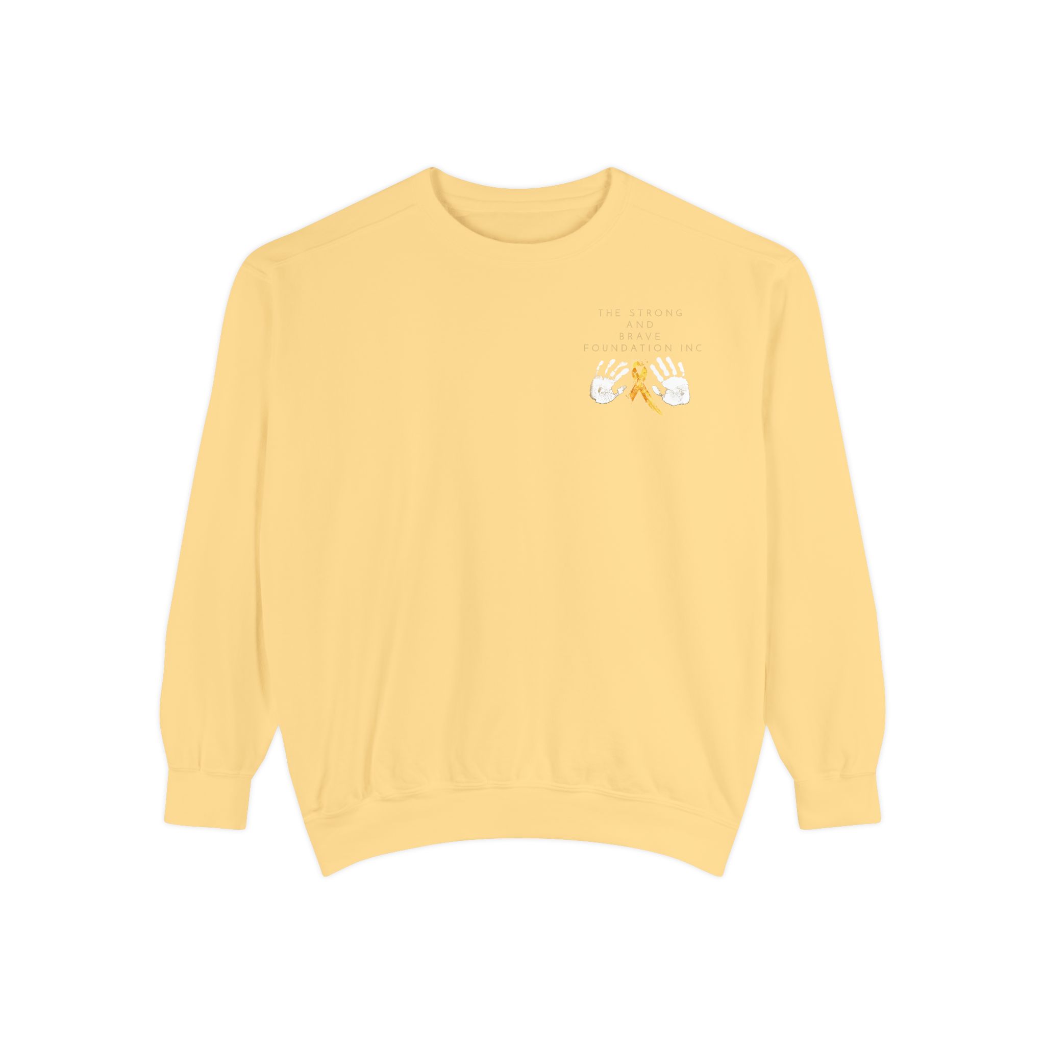 Strong & Brave Foundation Sweatshirt — Gold Ribbon Awareness Crewneck - Image 9