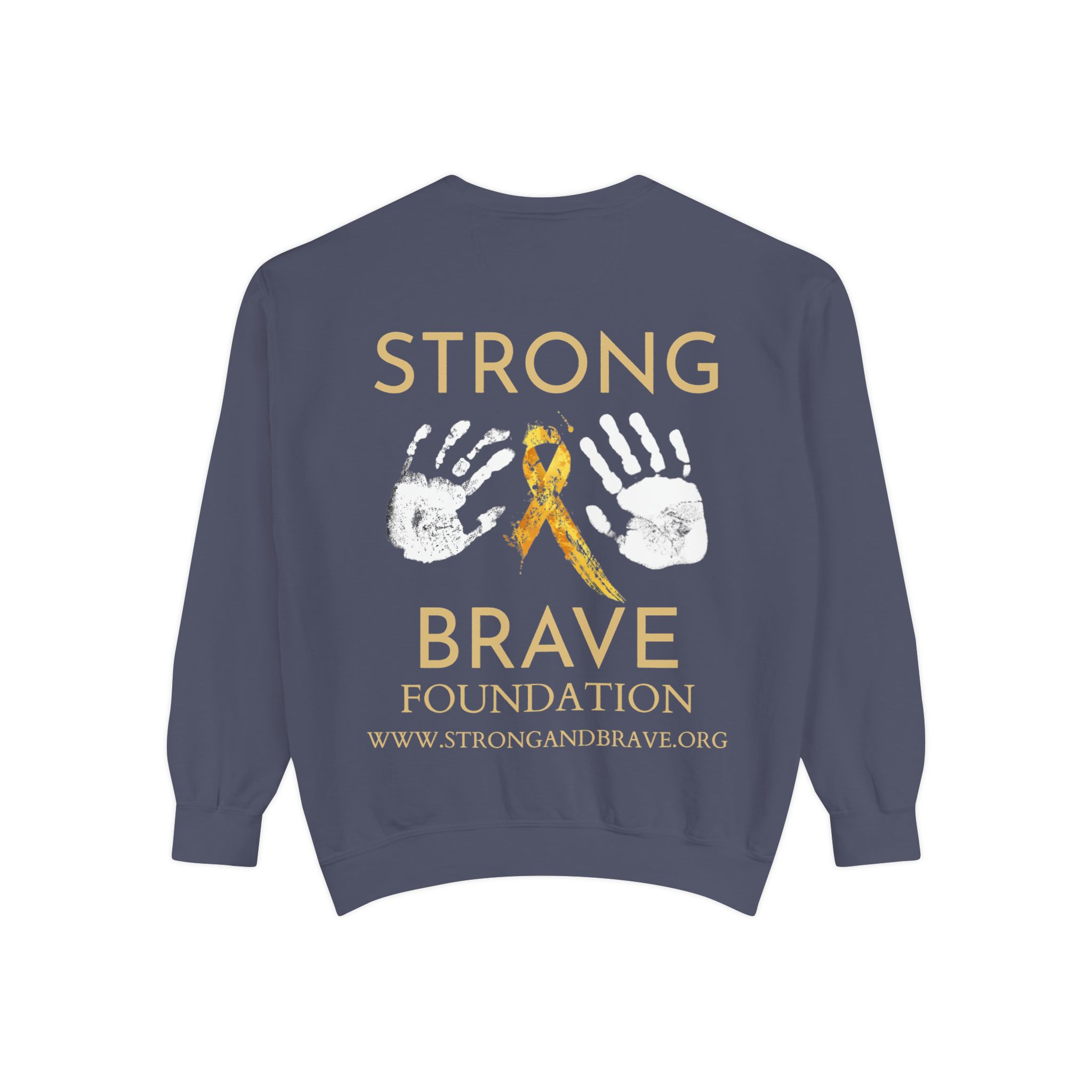Strong & Brave Foundation Sweatshirt — Gold Ribbon Awareness Crewneck - Image 42