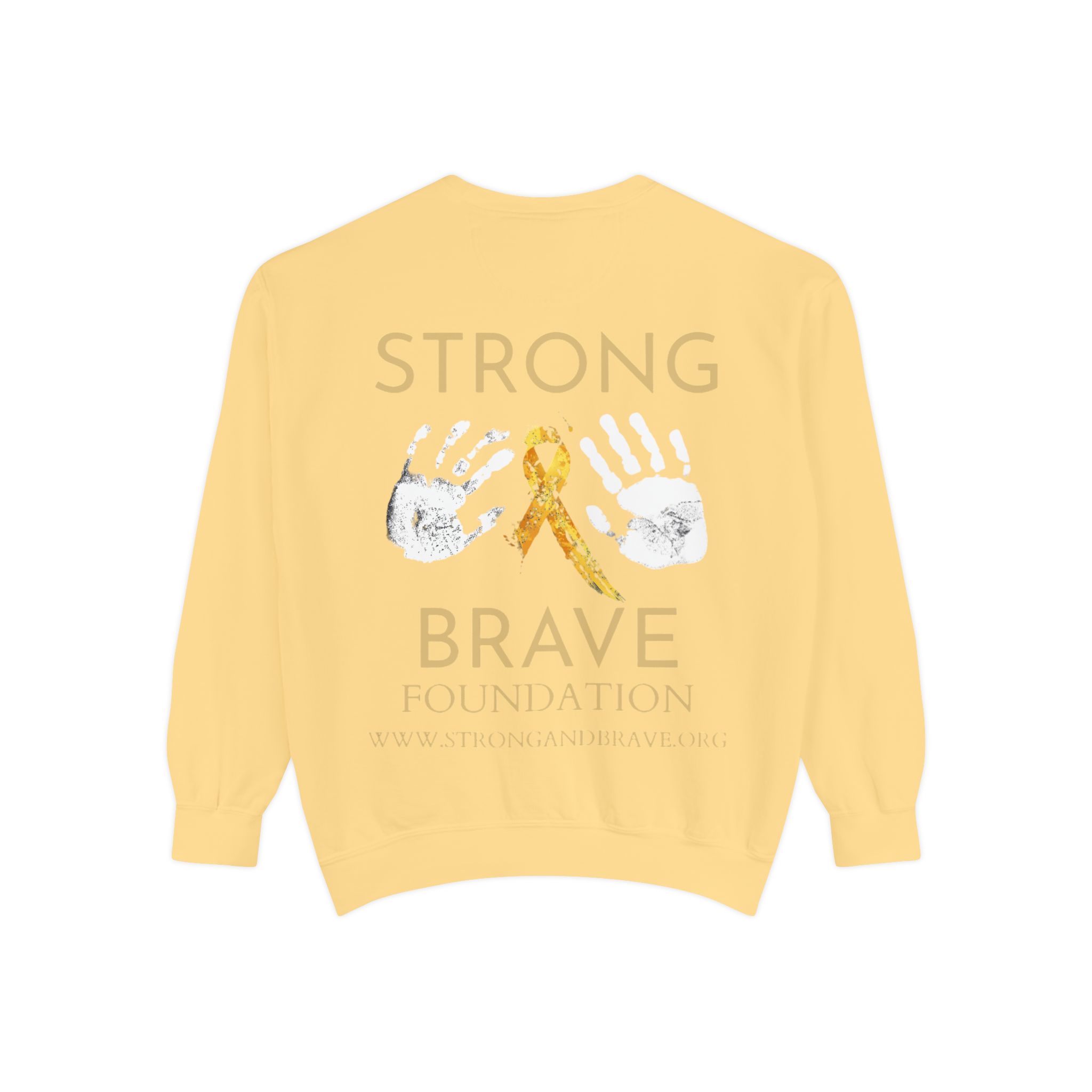Strong & Brave Foundation Sweatshirt — Gold Ribbon Awareness Crewneck - Image 10