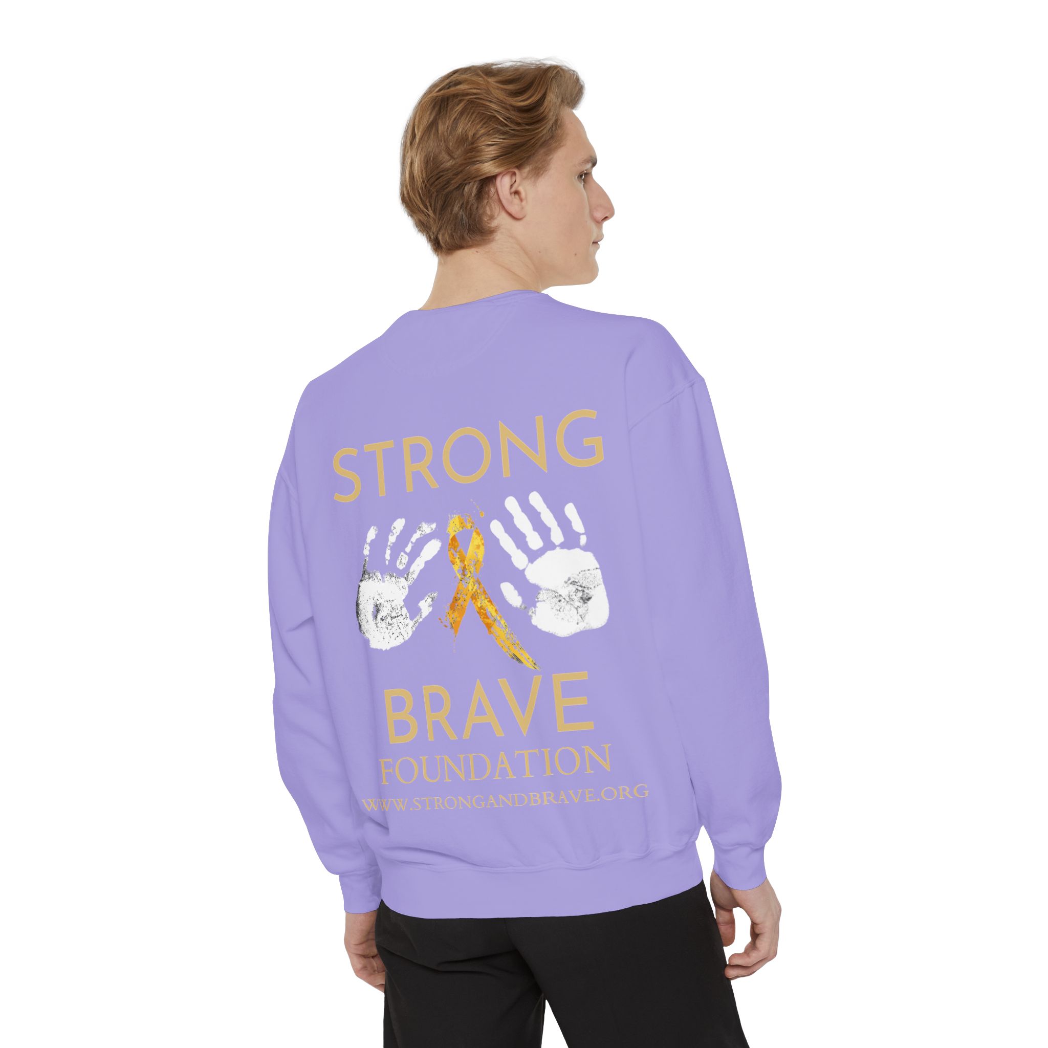 Strong & Brave Foundation Sweatshirt — Gold Ribbon Awareness Crewneck - Image 52