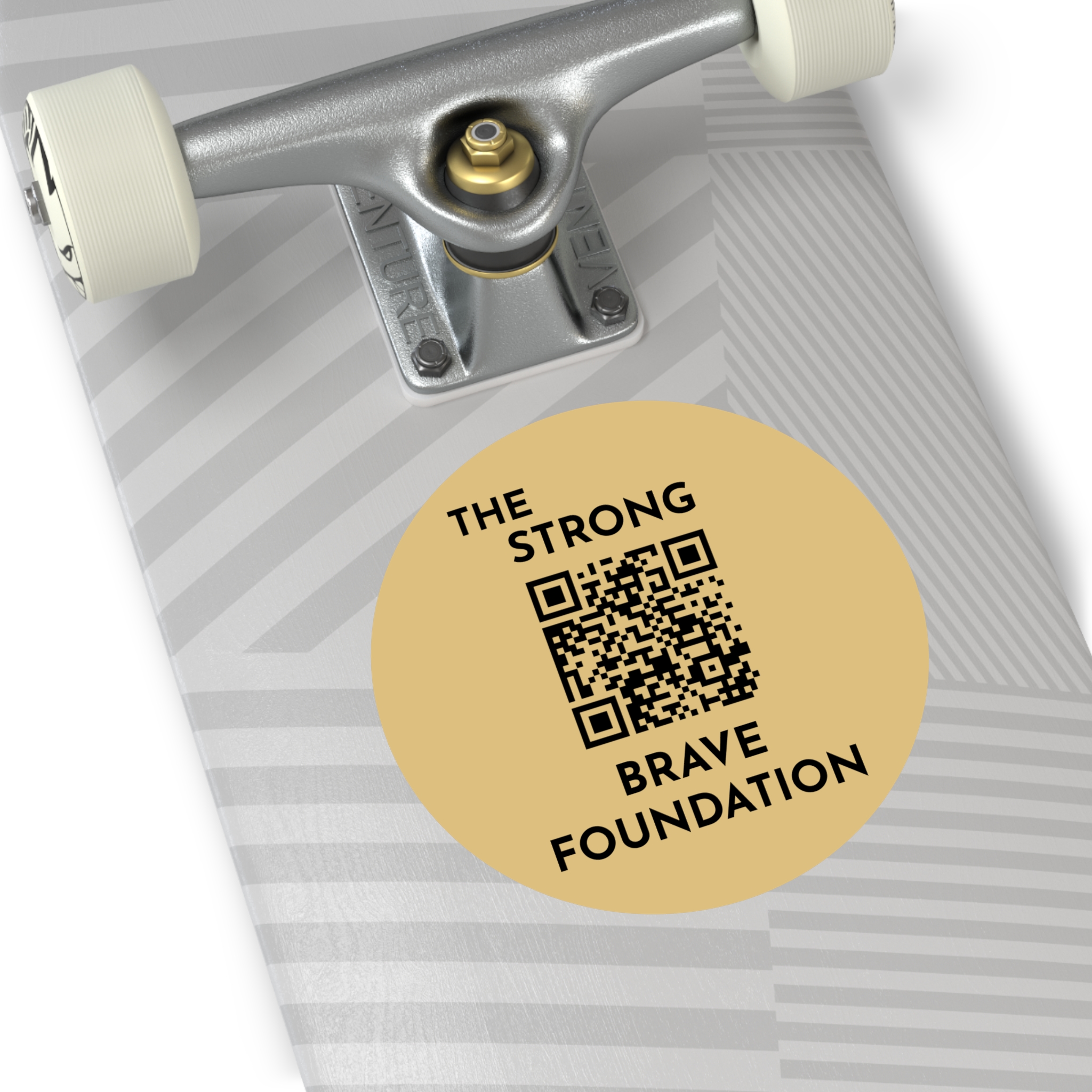 Strong & Brave Foundation-W/ QR Vinyl Stickers With QR - Empowering Support for Cancer Awareness - Image 16