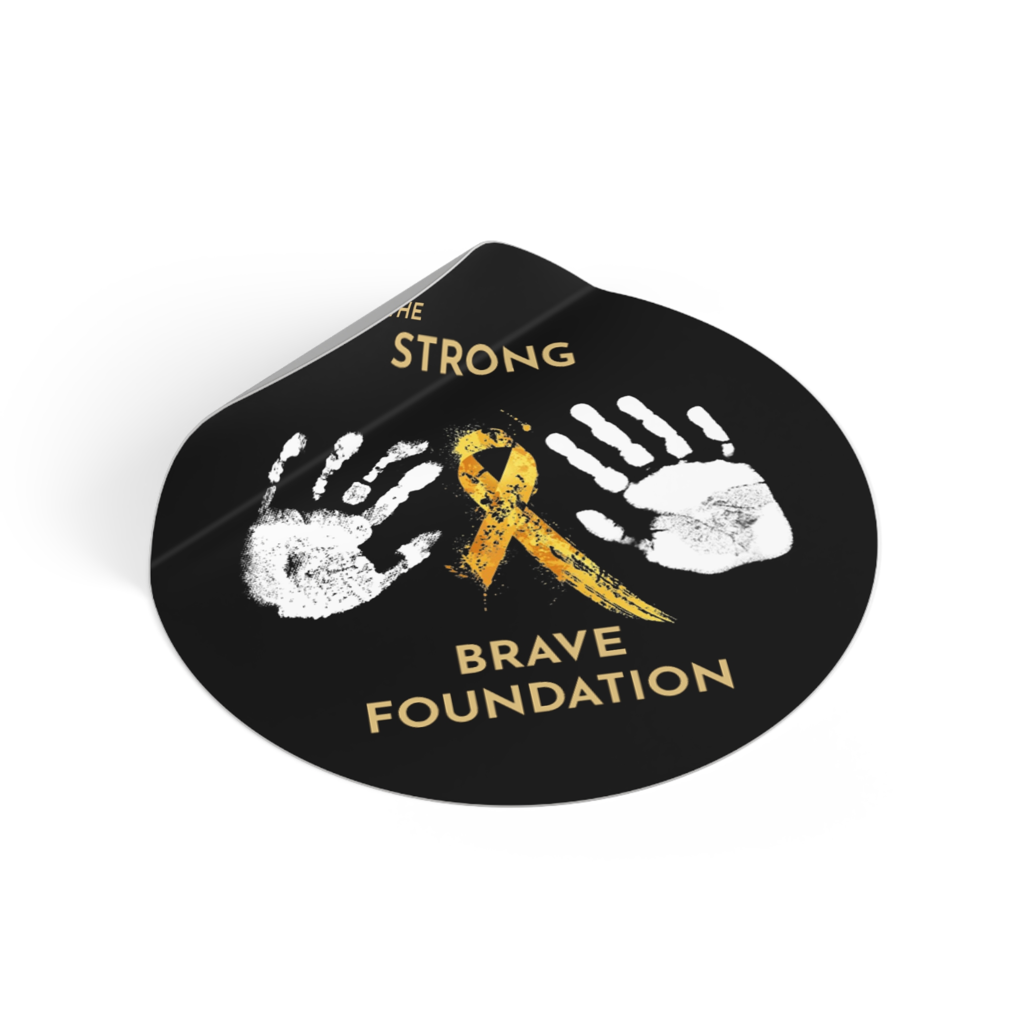 Strong & Brave Foundation Vinyl Stickers - Empowering Support for Cancer Awareness - Image 2
