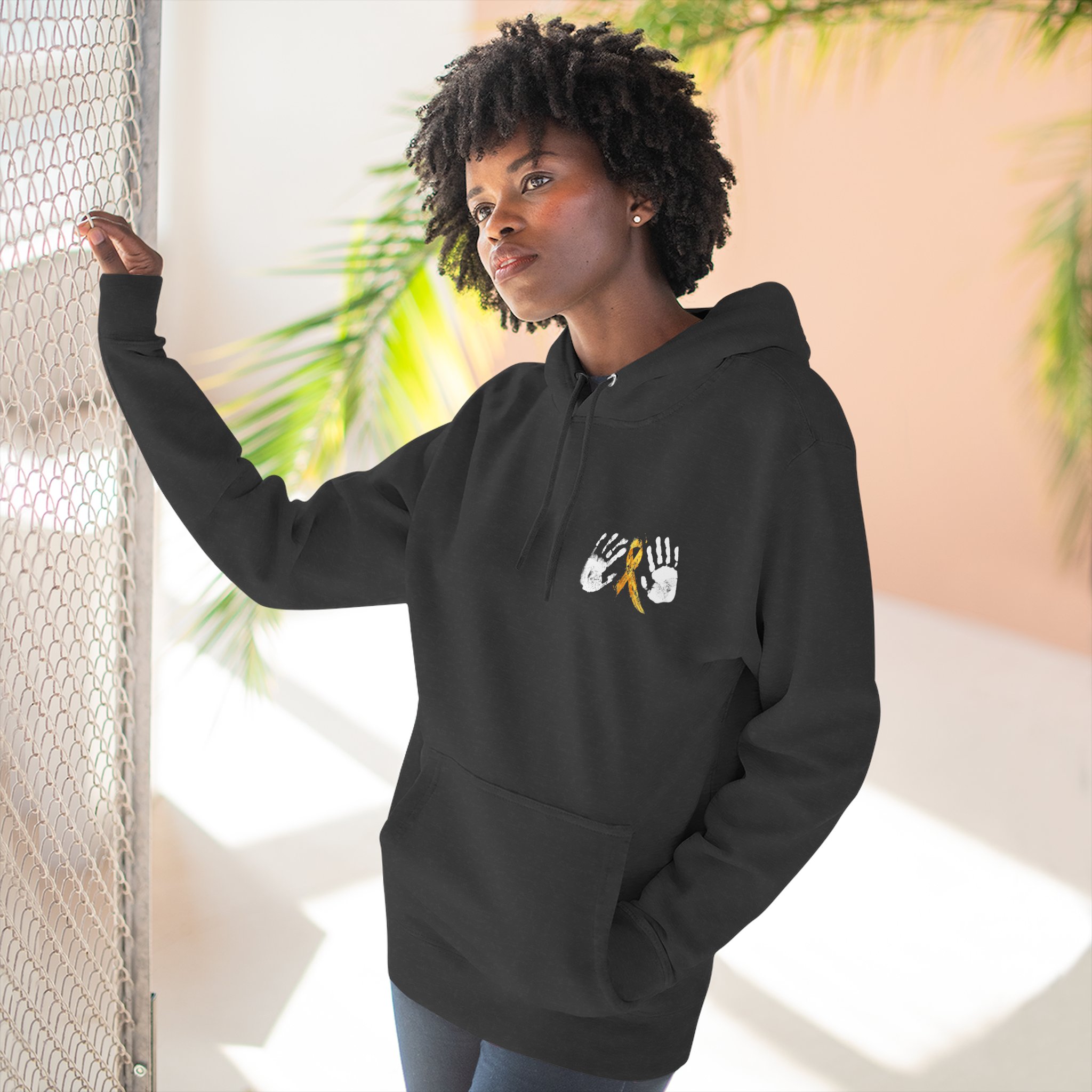 Hope Ribbon Hoodie — Awareness Ribbon Fleece Pullover - Image 13