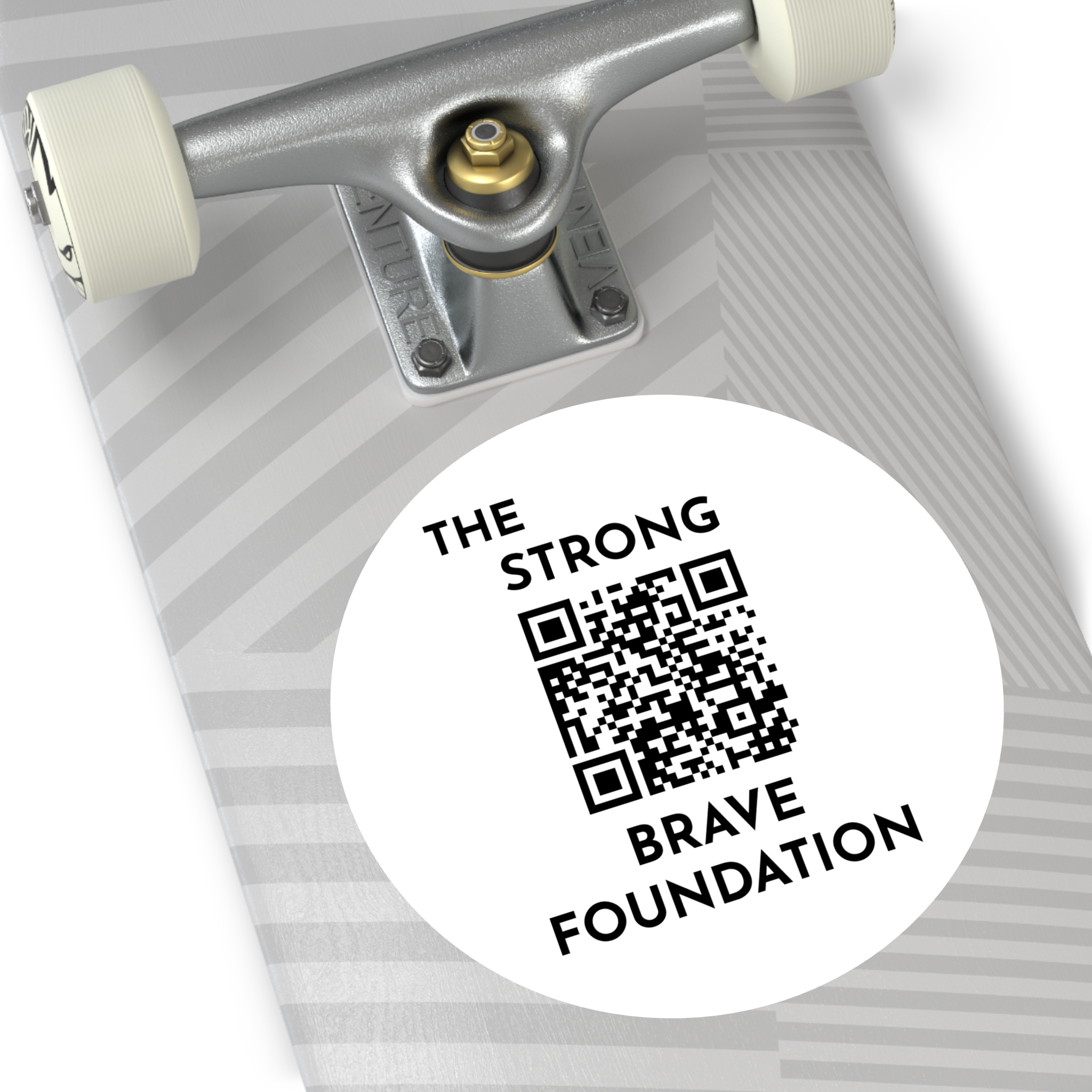 Strong & Brave Foundation-W/ QR Vinyl Stickers With QR - Empowering Support for Cancer Awareness - Image 20