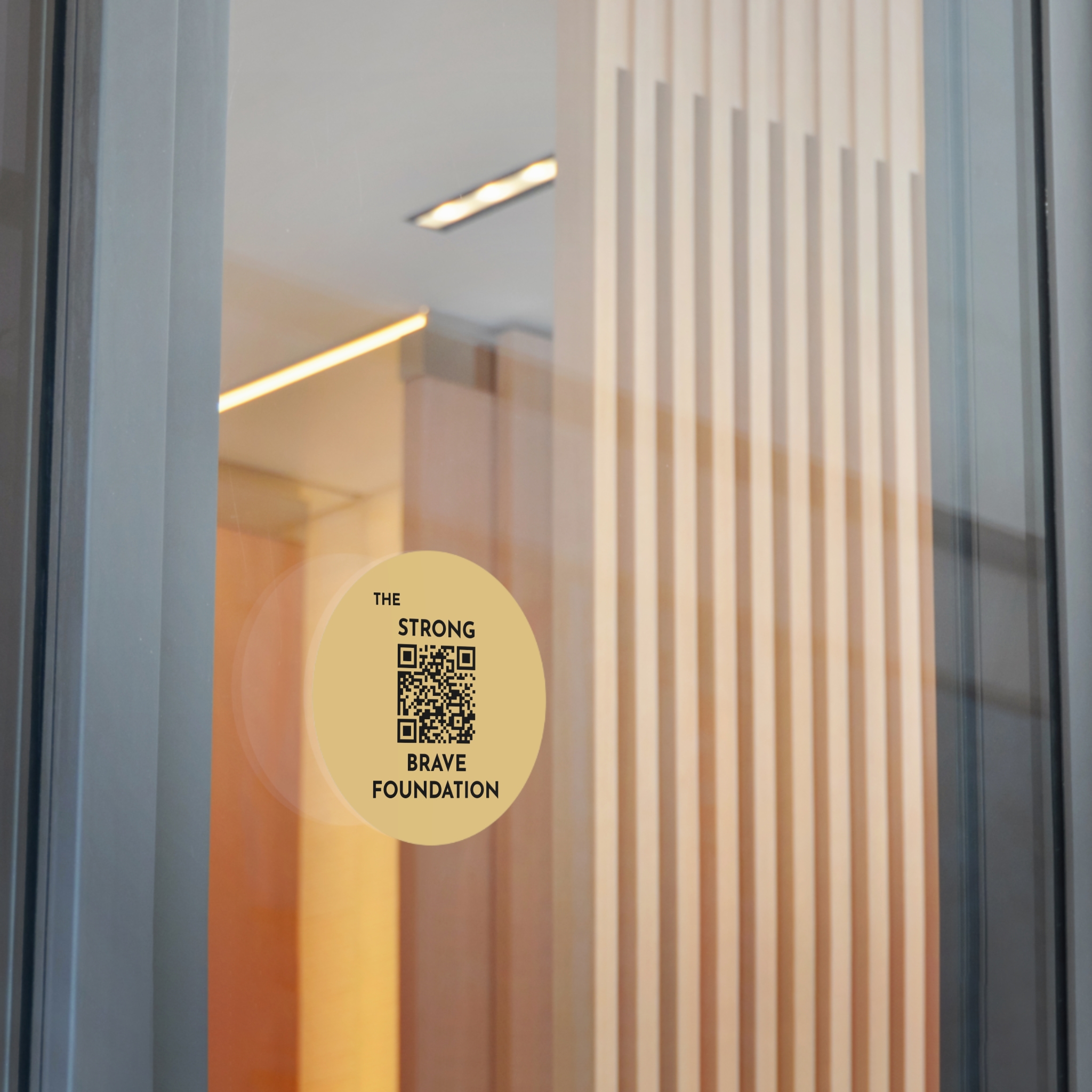 Strong & Brave Foundation-W/ QR Vinyl Stickers With QR - Empowering Support for Cancer Awareness - Image 3