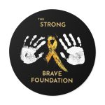 Strong & Brave Foundation Vinyl Stickers - Empowering Support for Cancer Awareness