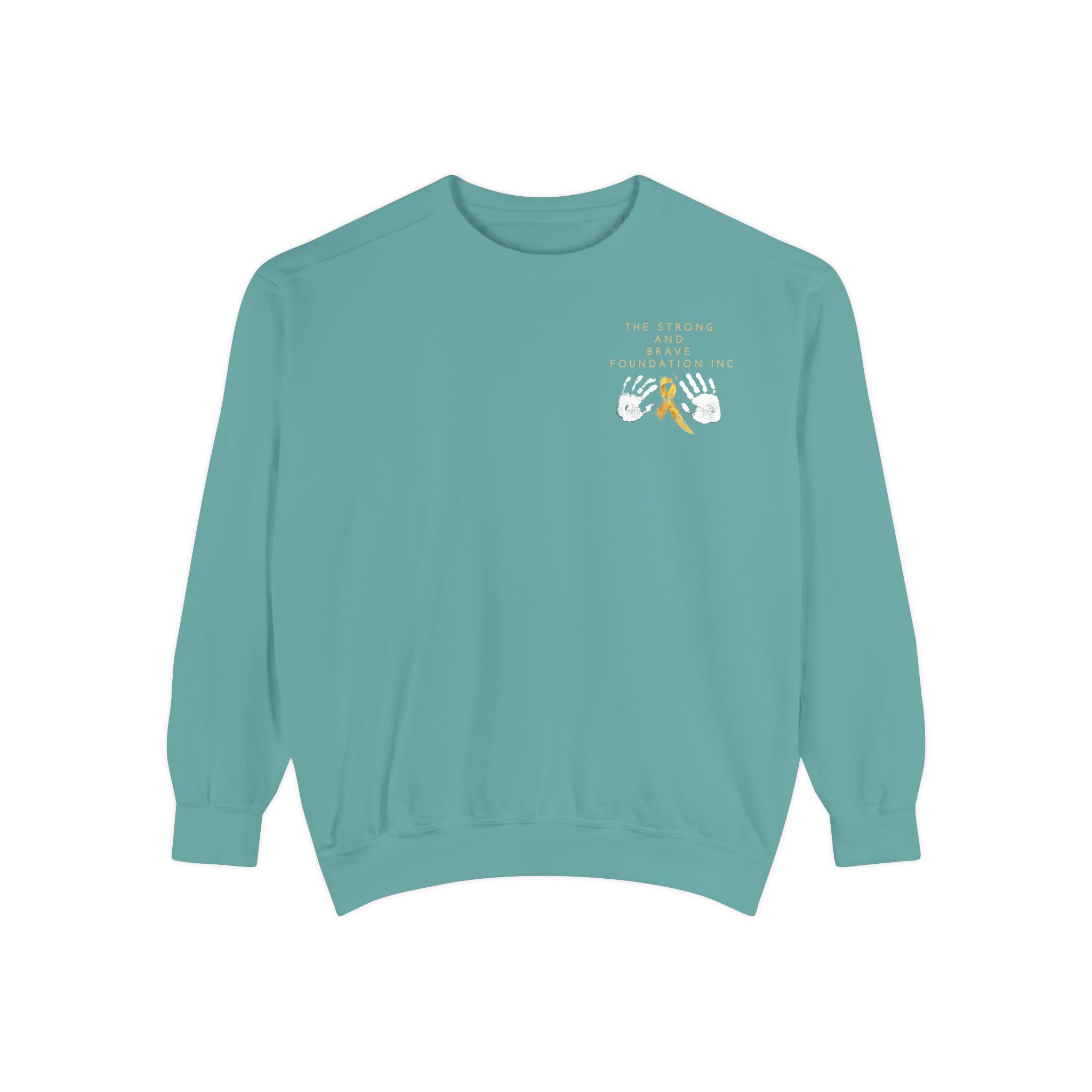 Strong & Brave Foundation Sweatshirt — Gold Ribbon Awareness Crewneck - Image 25