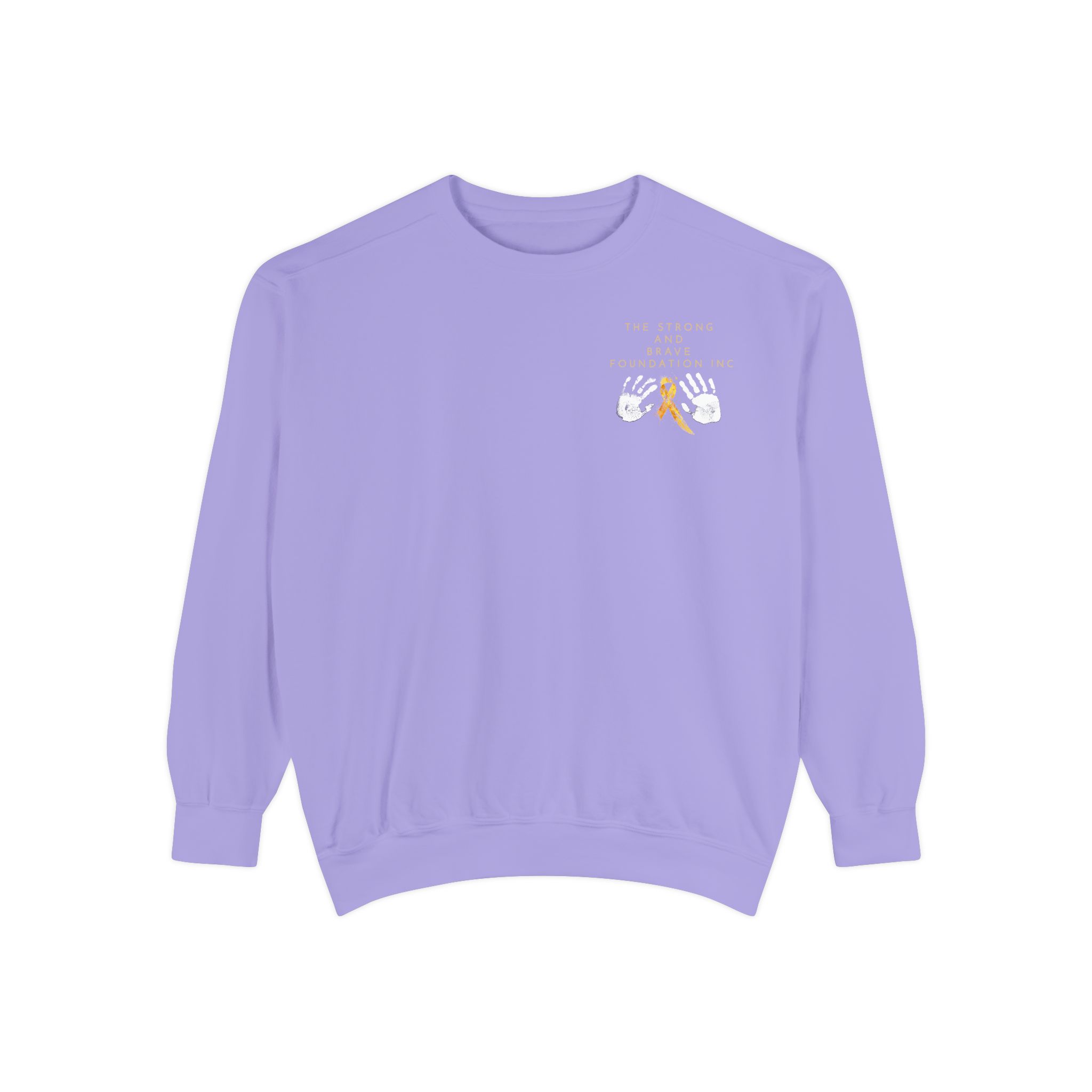 Strong & Brave Foundation Sweatshirt — Gold Ribbon Awareness Crewneck - Image 49
