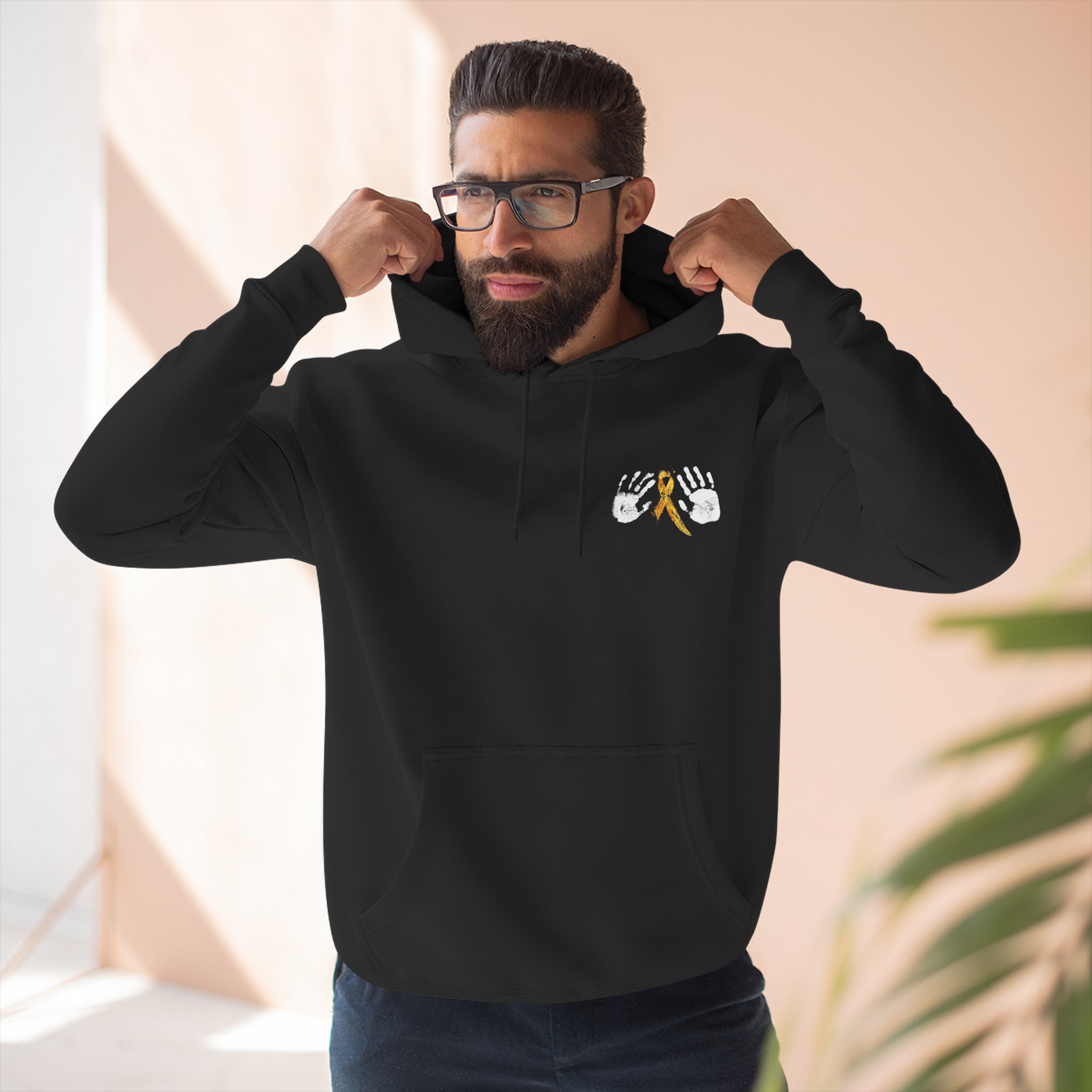 Hope Ribbon Hoodie — Awareness Ribbon Fleece Pullover - Image 18