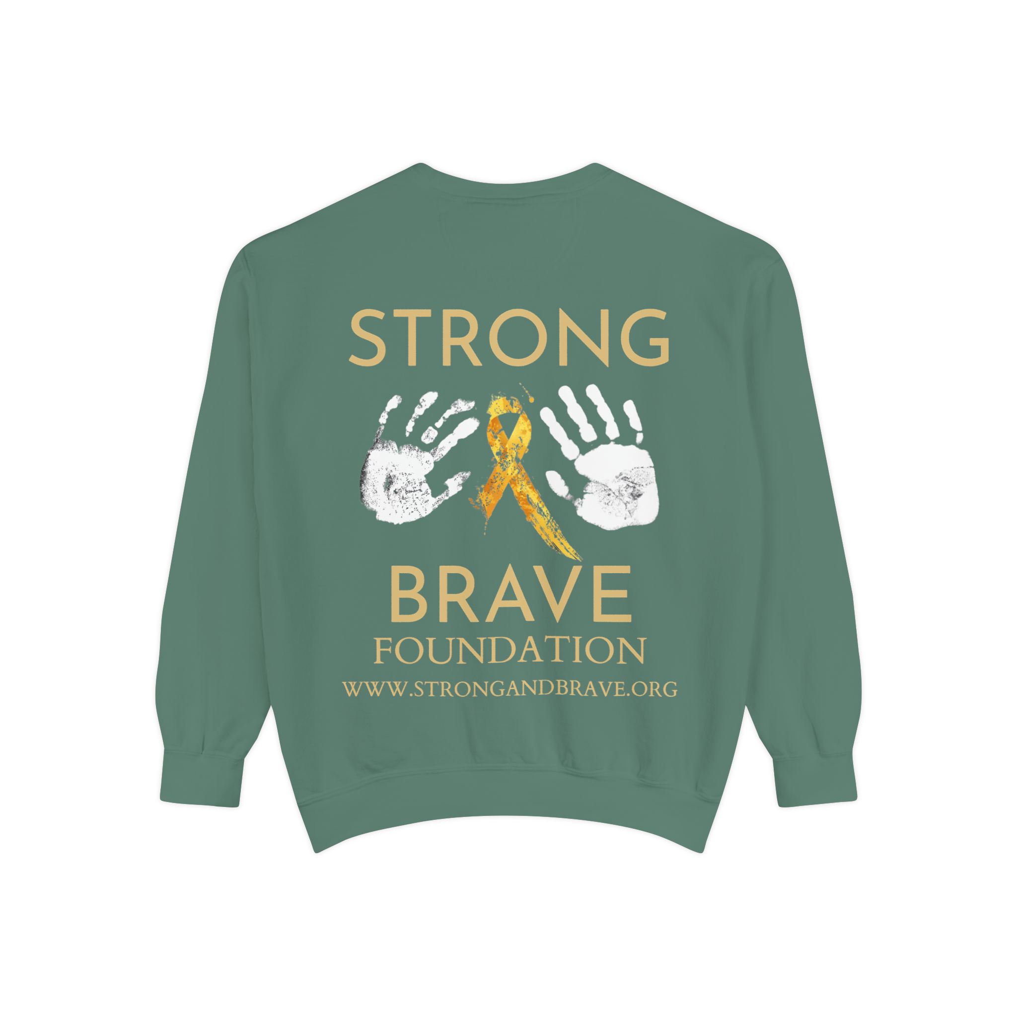 Strong & Brave Foundation Sweatshirt — Gold Ribbon Awareness Crewneck - Image 18