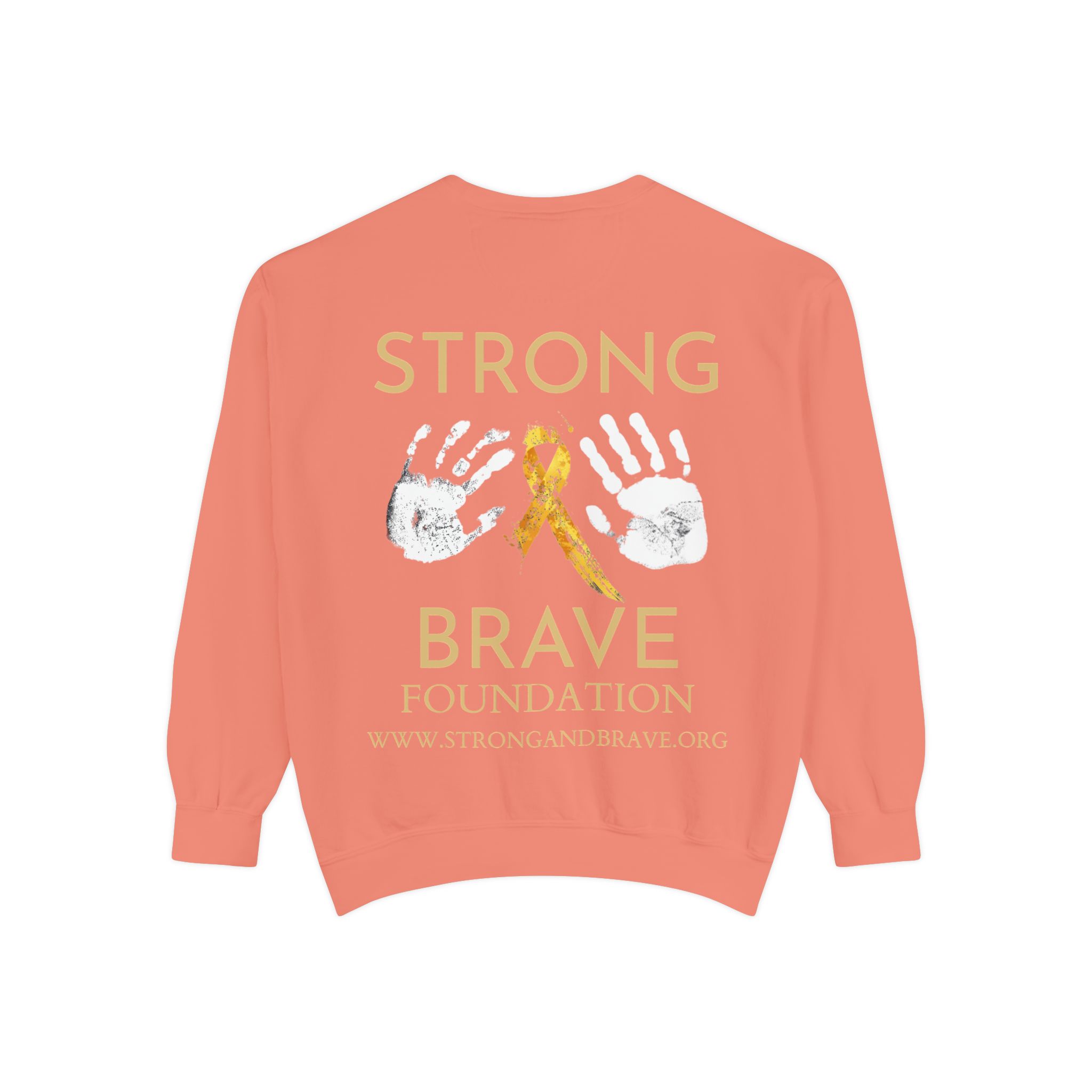 Strong & Brave Foundation Sweatshirt — Gold Ribbon Awareness Crewneck - Image 6
