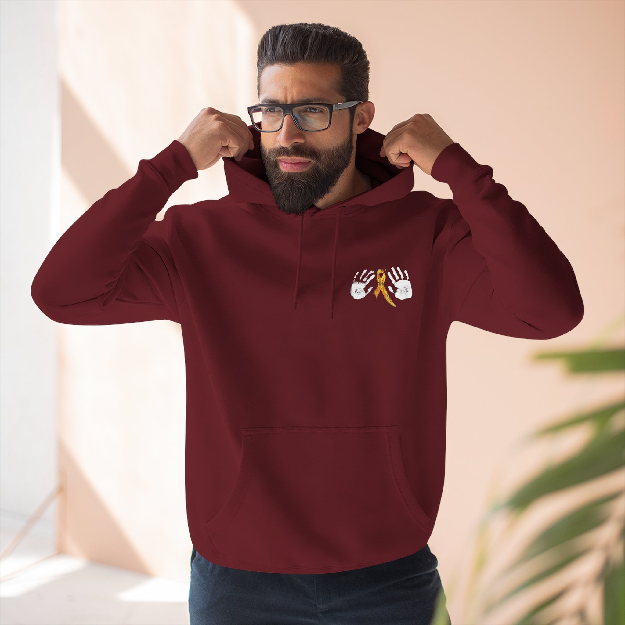 Hope Ribbon Hoodie — Awareness Ribbon Fleece Pullover - Image 36