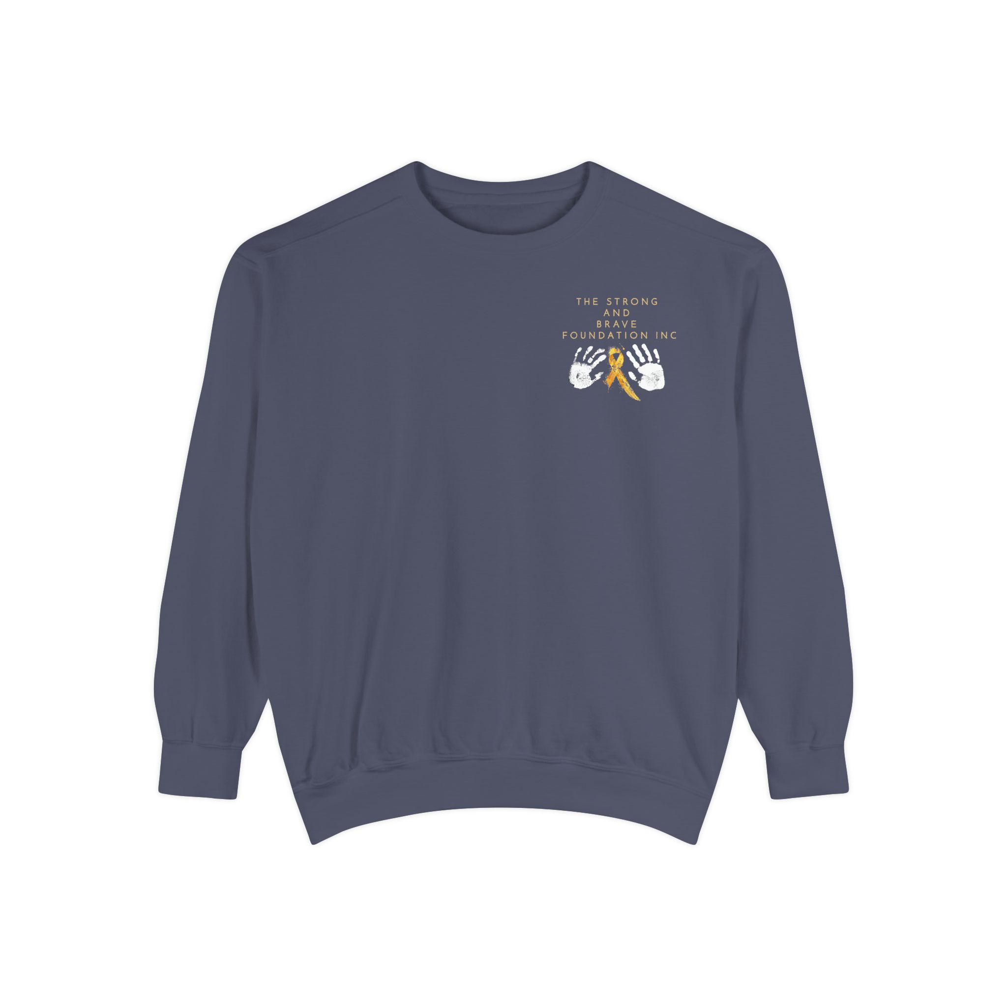 Strong & Brave Foundation Sweatshirt — Gold Ribbon Awareness Crewneck - Image 41