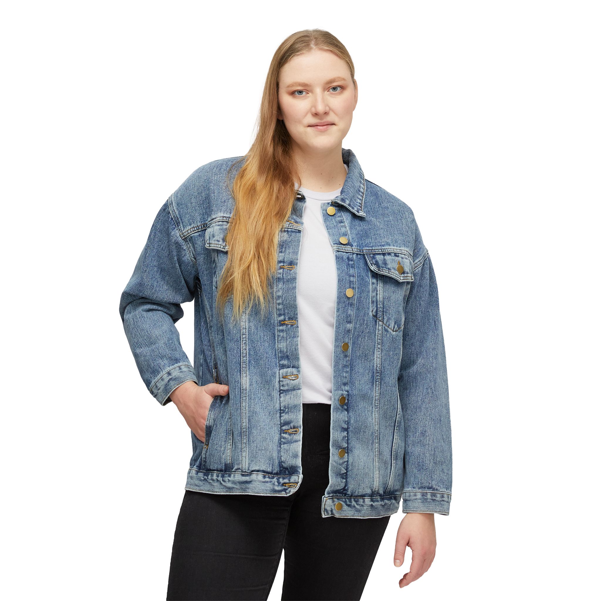 Denim Jacket Women's Supportive Family and Children Battling Cancer - Image 3