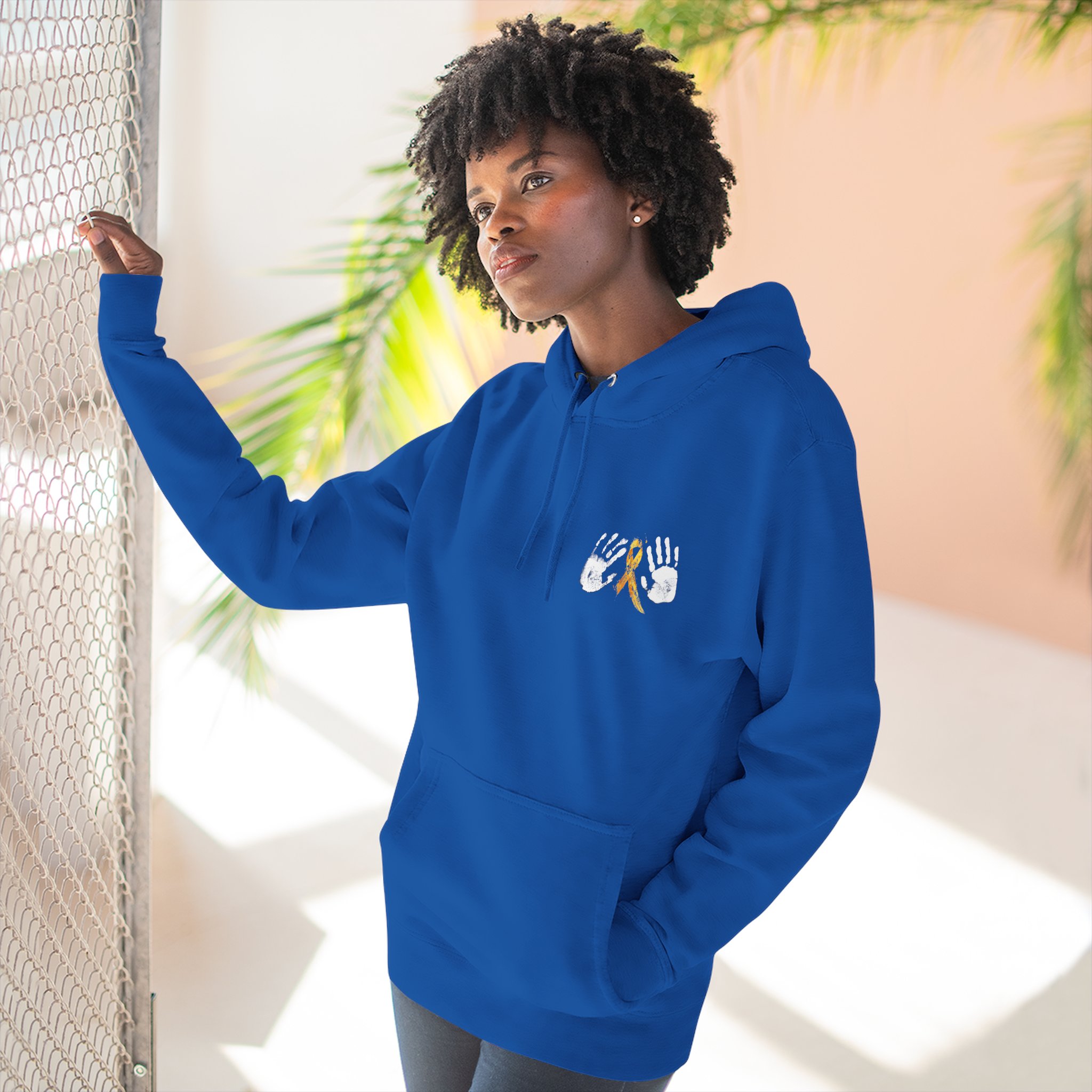 Hope Ribbon Hoodie — Awareness Ribbon Fleece Pullover - Image 9