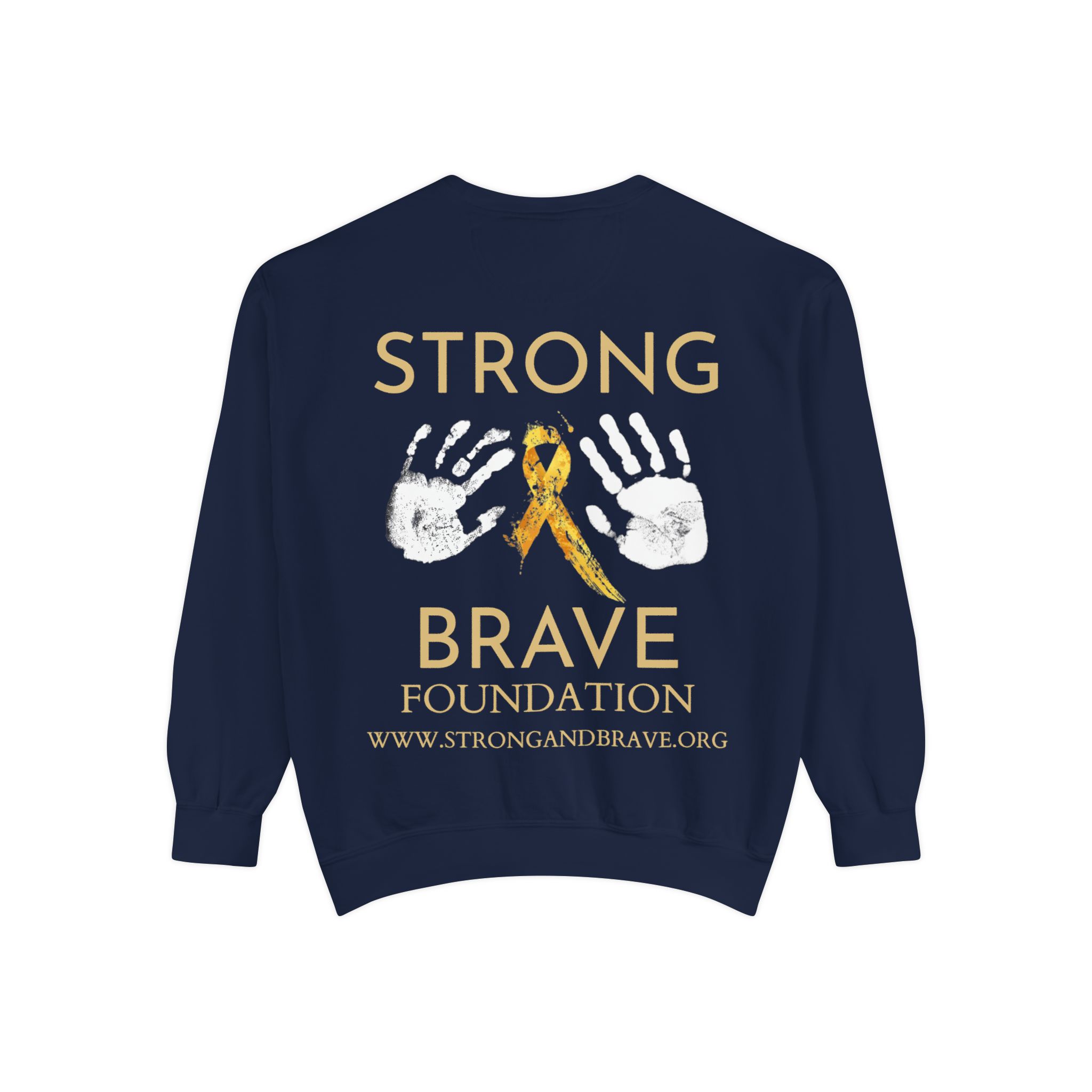 Strong & Brave Foundation Sweatshirt — Gold Ribbon Awareness Crewneck - Image 46