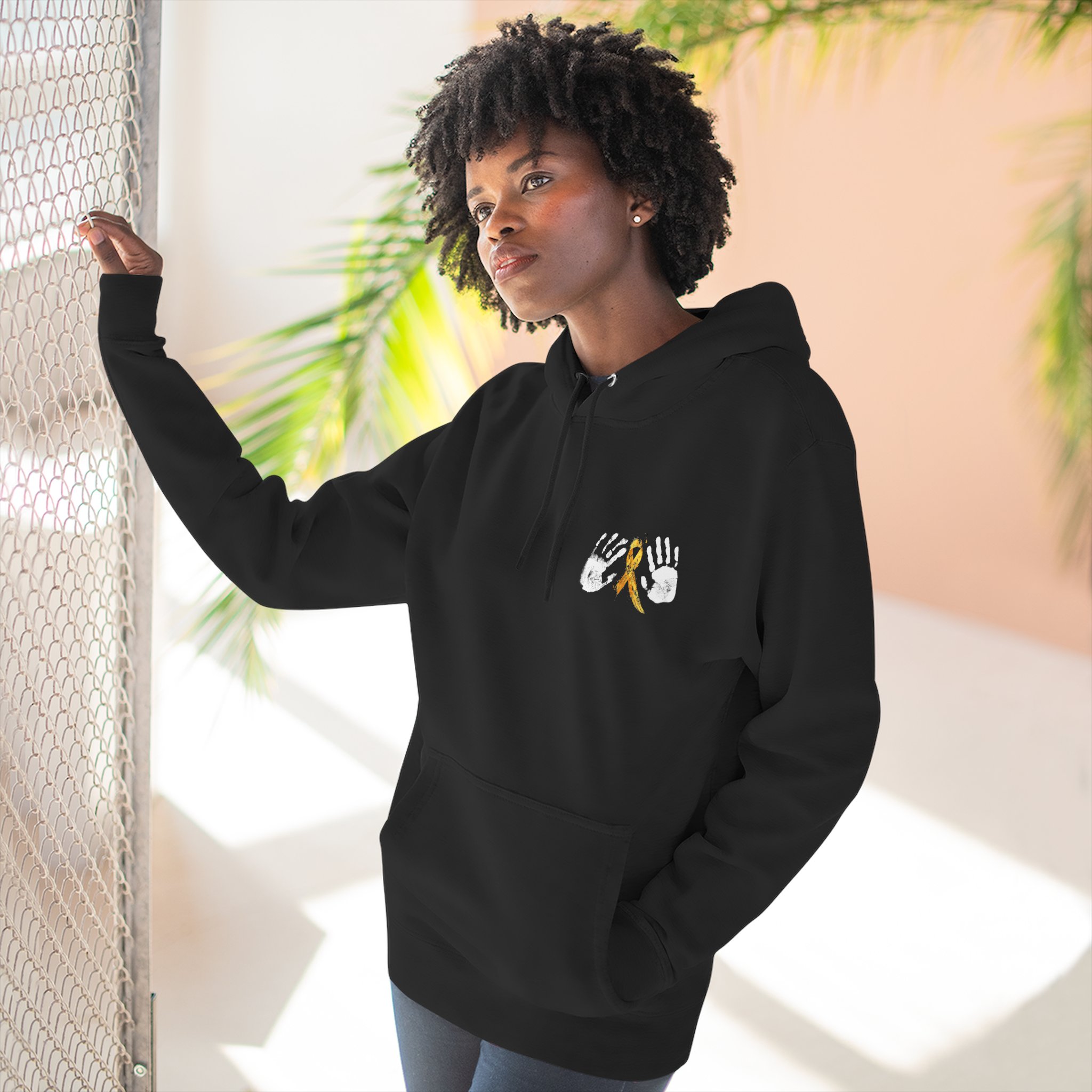 Hope Ribbon Hoodie — Awareness Ribbon Fleece Pullover - Image 19
