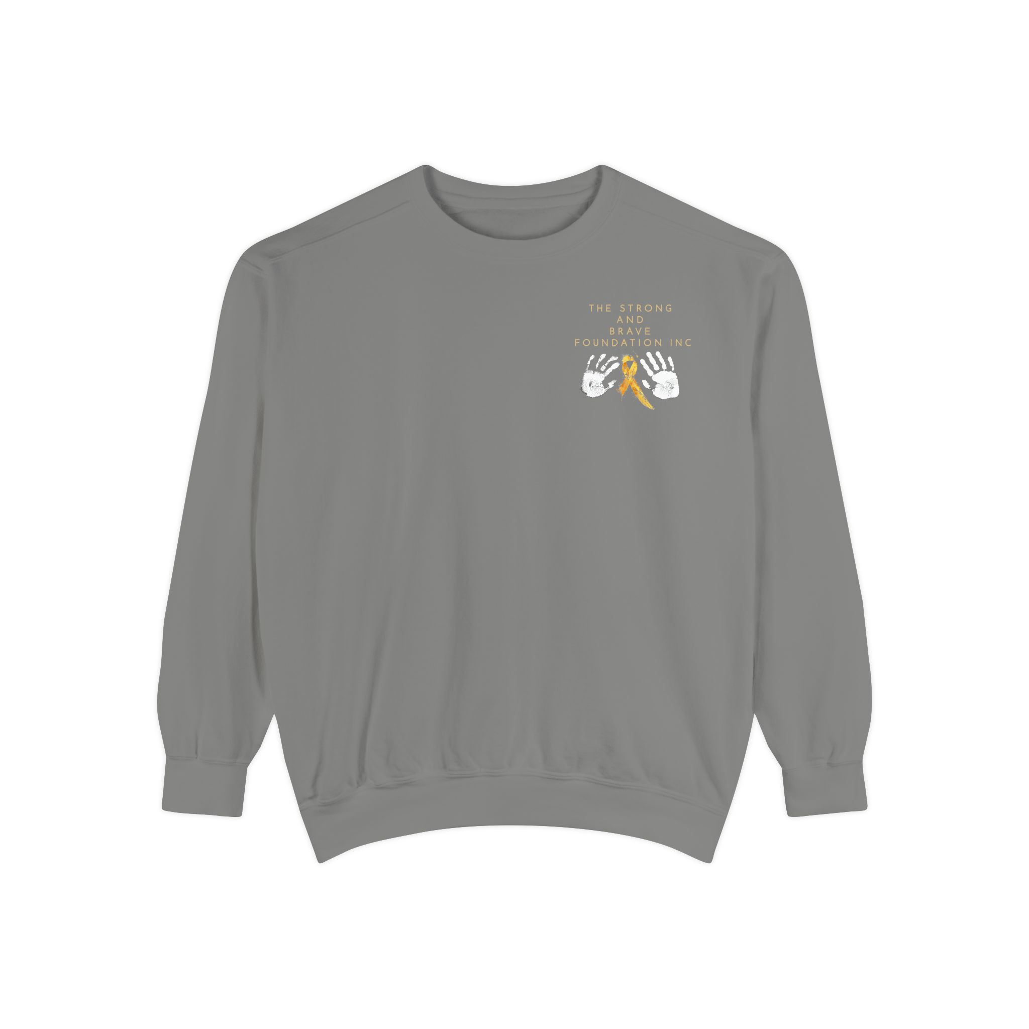 Strong & Brave Foundation Sweatshirt — Gold Ribbon Awareness Crewneck - Image 13